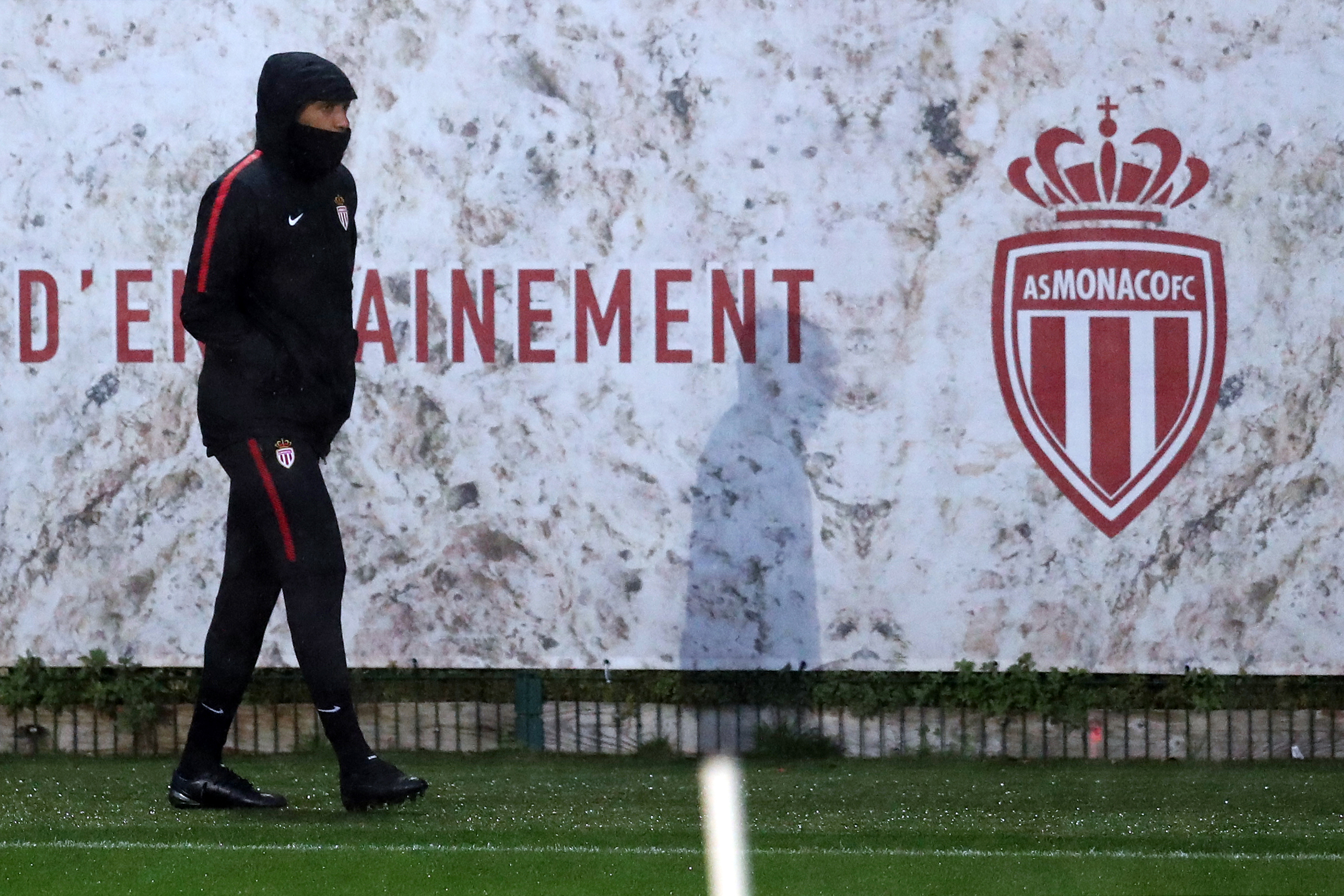 Monaco's French coach Thierry Henry arrives for a training session in La Turbie, near Monaco on November 5, 2018 on the eve of their UEFA Champions League group A football match between AS Monaco and Club Brugge. (Photo by VALERY HACHE / AFP)        (Photo credit should read VALERY HACHE/AFP/Getty Images)