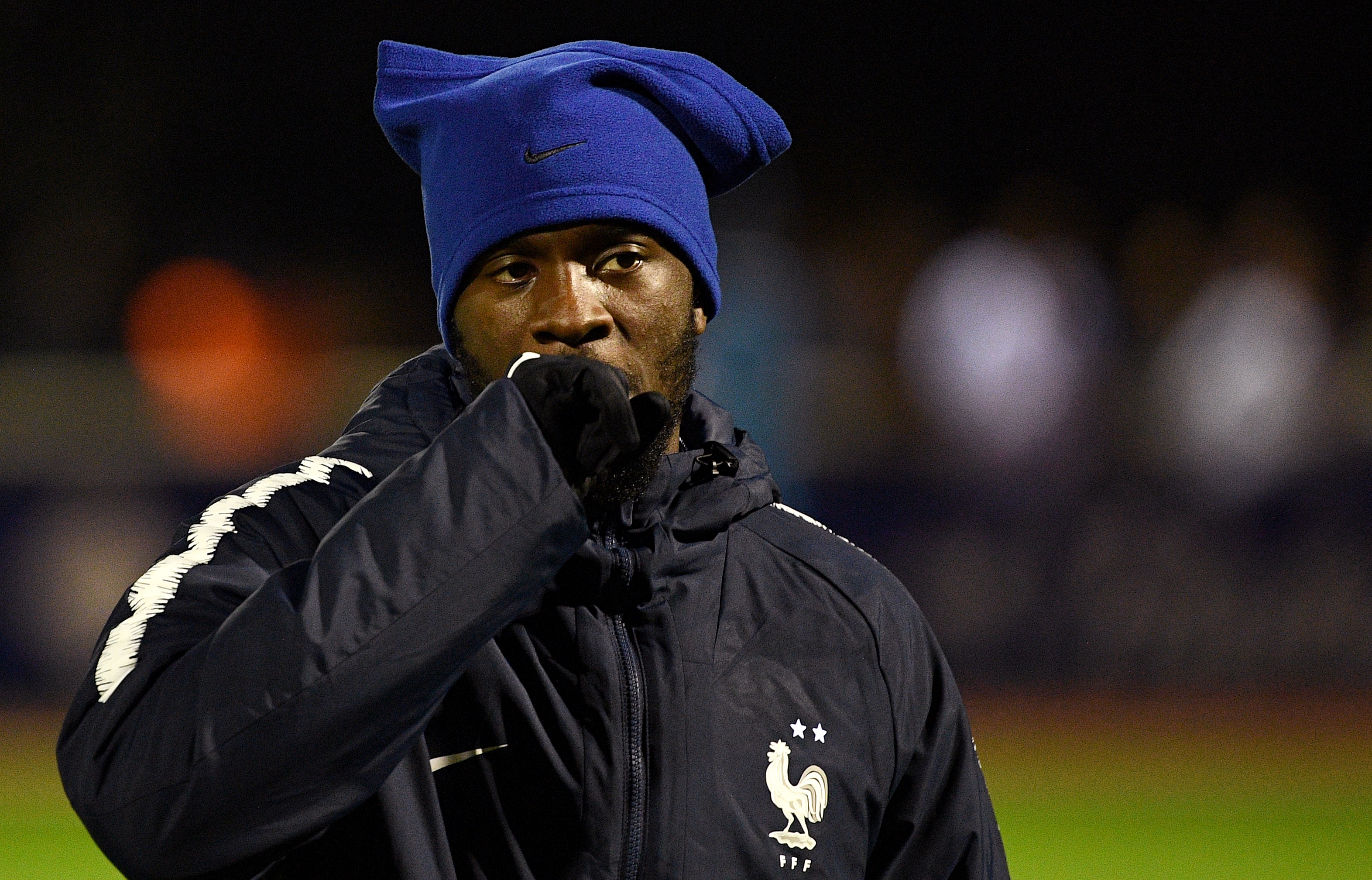 France's midfielder Tanguy Ndombele Alvaro leaves a training session in Clairefontaine-en-Yvelines on November 12, 2018, as part of the team's preparation for the upcoming Nations League football match against the Netherlands and a friendly football match against Uruguay. (Photo by FRANCK FIFE / AFP)        (Photo credit should read FRANCK FIFE/AFP/Getty Images)