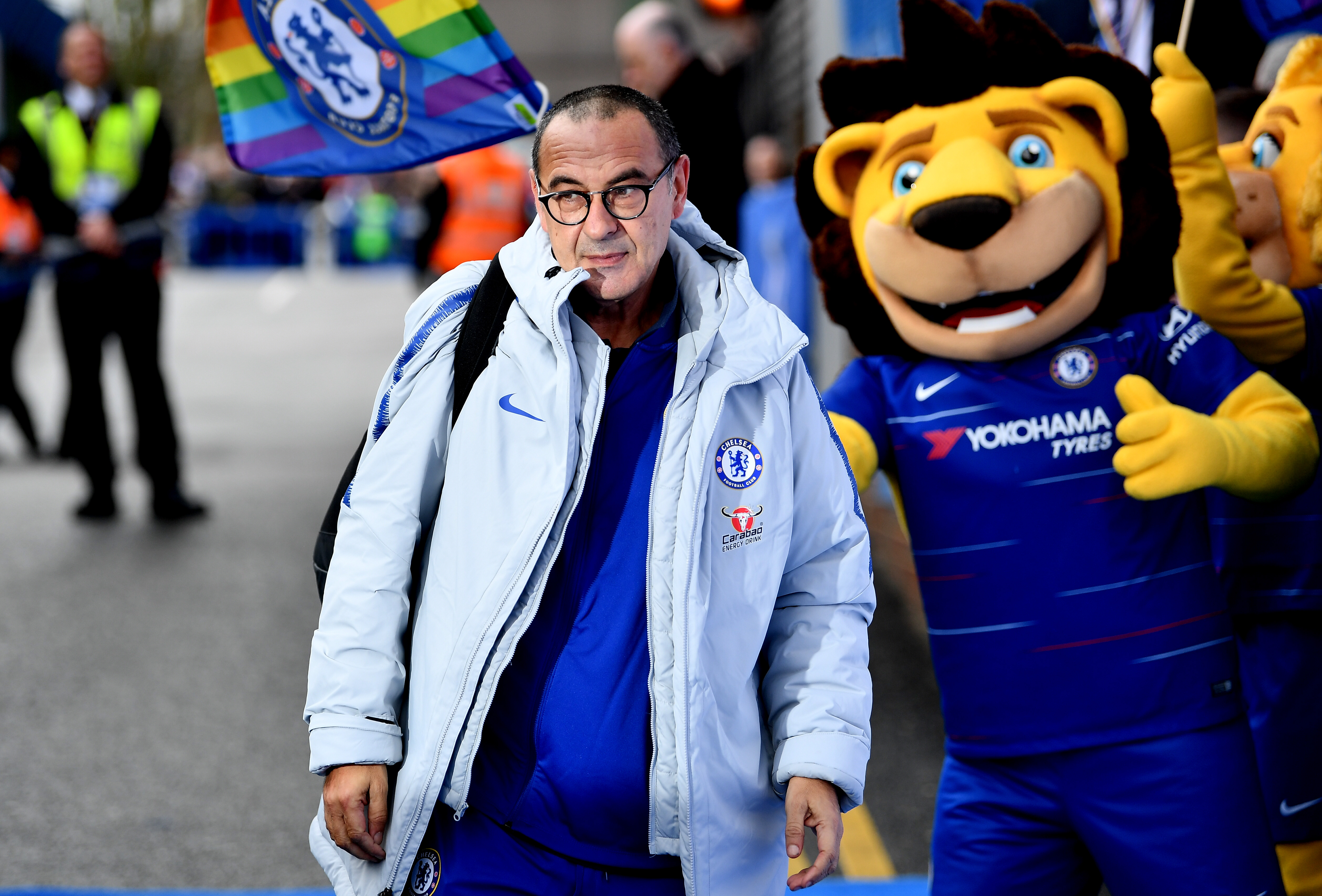 LONDON, ENGLAND - DECEMBER 02:  Maurizio Sarri, Manager of Chelsea arrives at the stadium ahead of the Premier League match between Chelsea FC and Fulham FC at Stamford Bridge on December 2, 2018 in London, United Kingdom.  (Photo by Justin Setterfield/Getty Images)