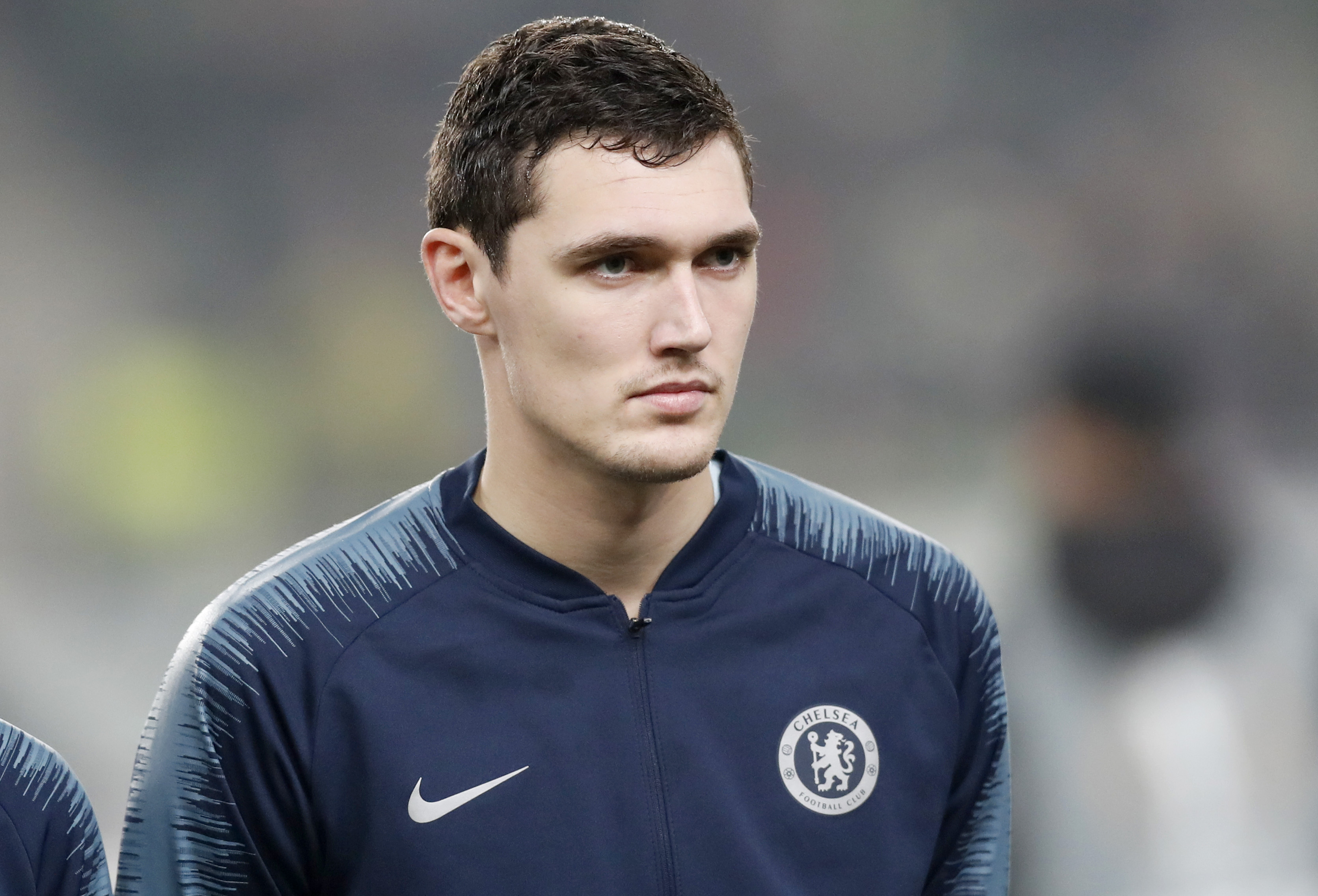 BUDAPEST, HUNGARY - DECEMBER 13: Andreas Christensen of Chelsea FC waits for the kick-off prior to the UEFA Europa League Group Stage Match between Vidi FC and Chelsea FC at Ferencvaros Stadium on December 13, 2018 in Budapest, Hungary. (Photo by Laszlo Szirtesi/Getty Images)