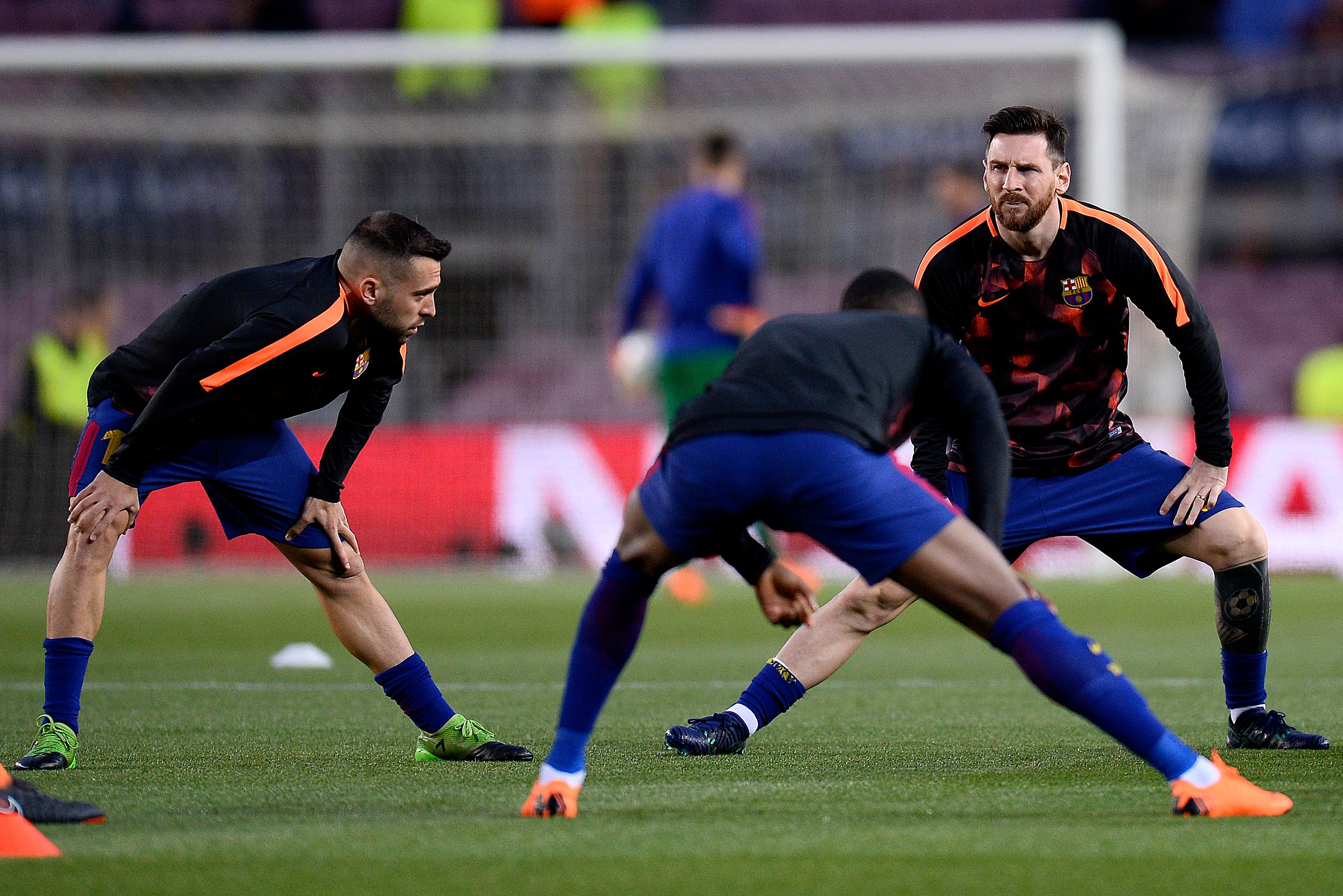 Jordi Alba and Lionel Messi will be unavailable for Barcelona (Photo by JOSEP LAGO/AFP/Getty Images)
