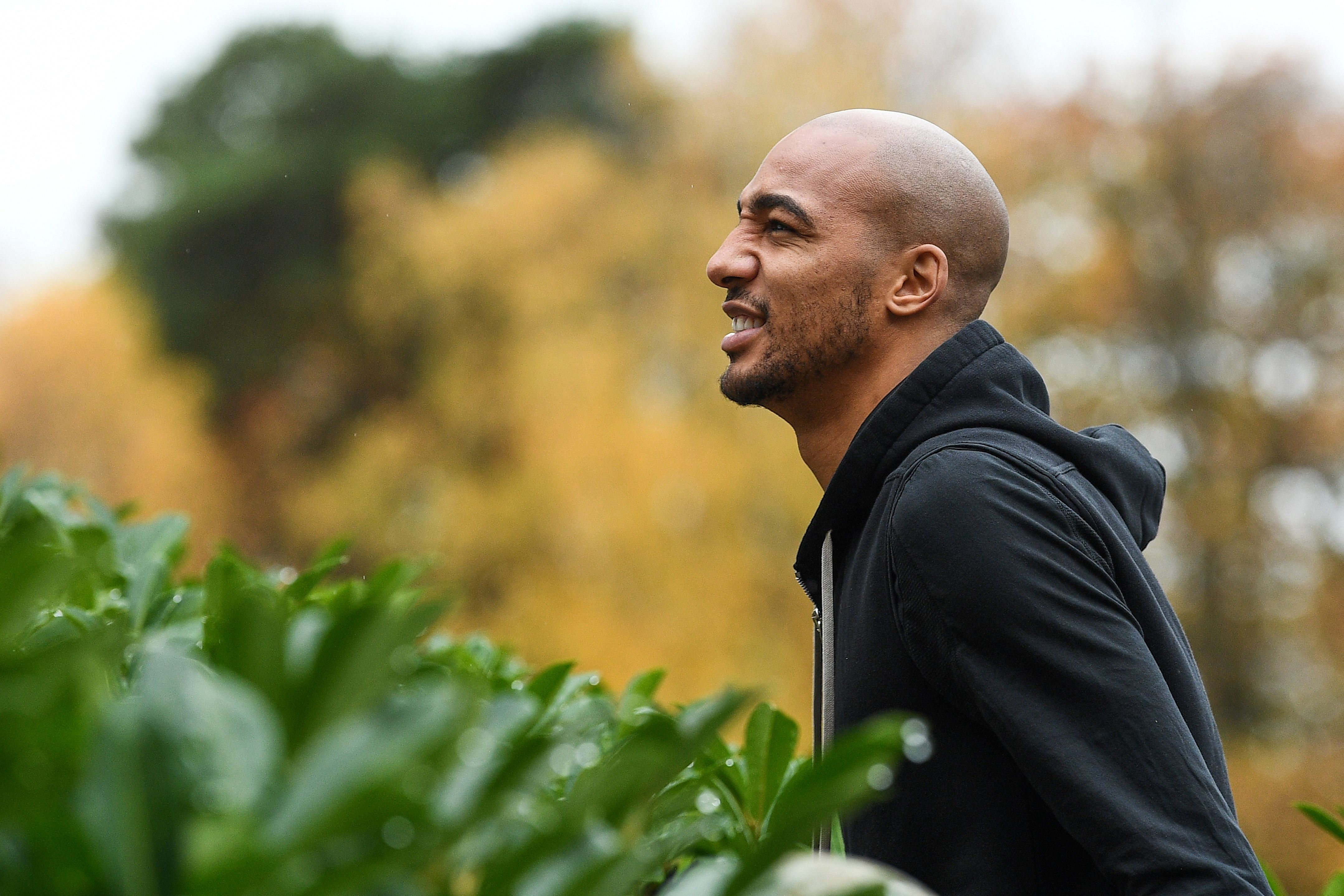 France's midfielder Steven N'zonzi arrives in Clairefontaine-en-Yvelines on November 12, 2018, as part of the team's preparation for the upcoming Nations League football match against the Netherlands and a friendly football match against Uruguay. (Photo by FRANCK FIFE / AFP)        (Photo credit should read FRANCK FIFE/AFP/Getty Images)