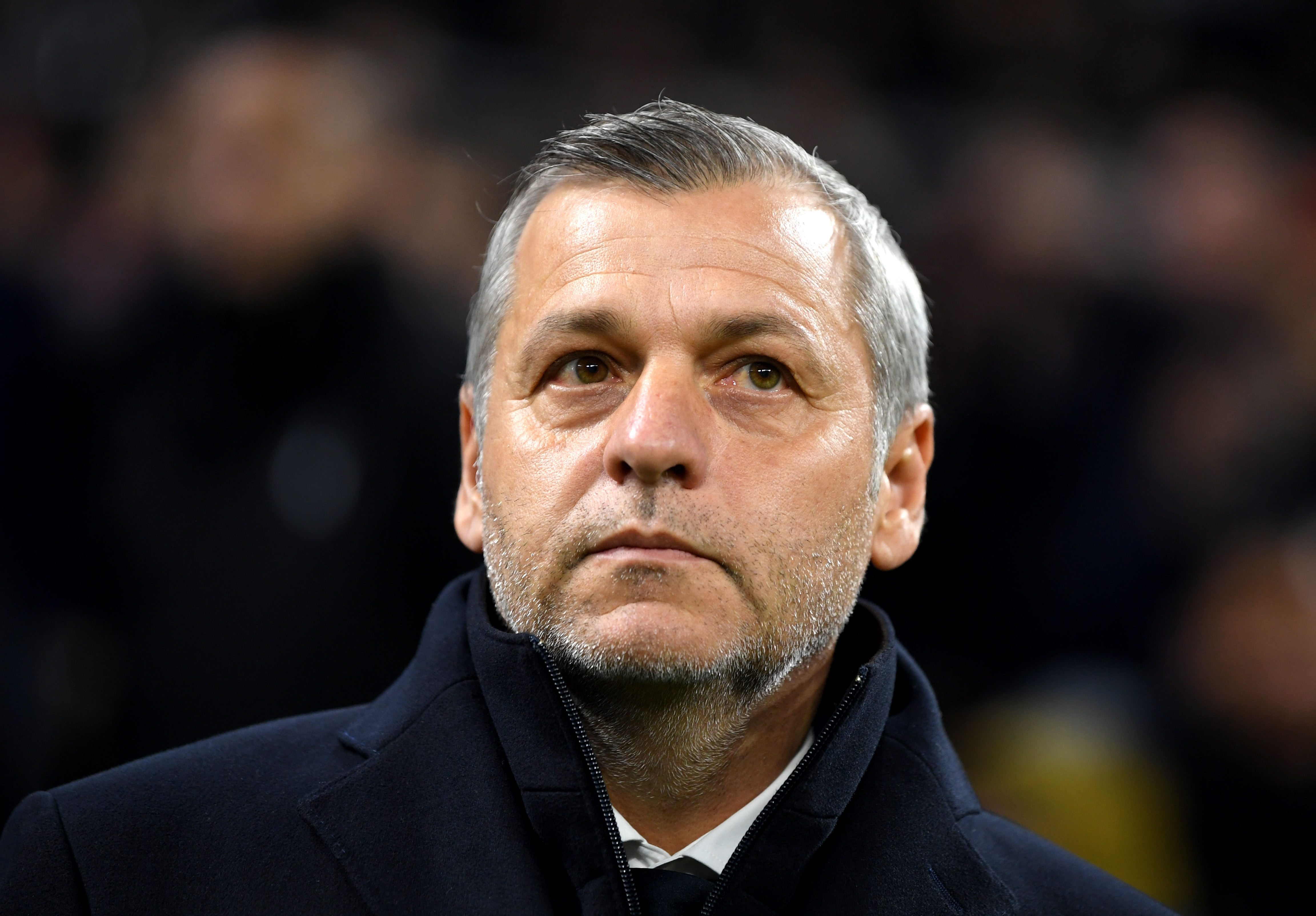 LYON, FRANCE - NOVEMBER 27:  Bruno Genesio, Manager of Olympique Lyonnais looks on prior to the UEFA Champions League Group F match between Olympique Lyonnais and Manchester City at Groupama Stadium on November 27, 2018 in Lyon, France.  (Photo by Shaun Botterill/Getty Images)