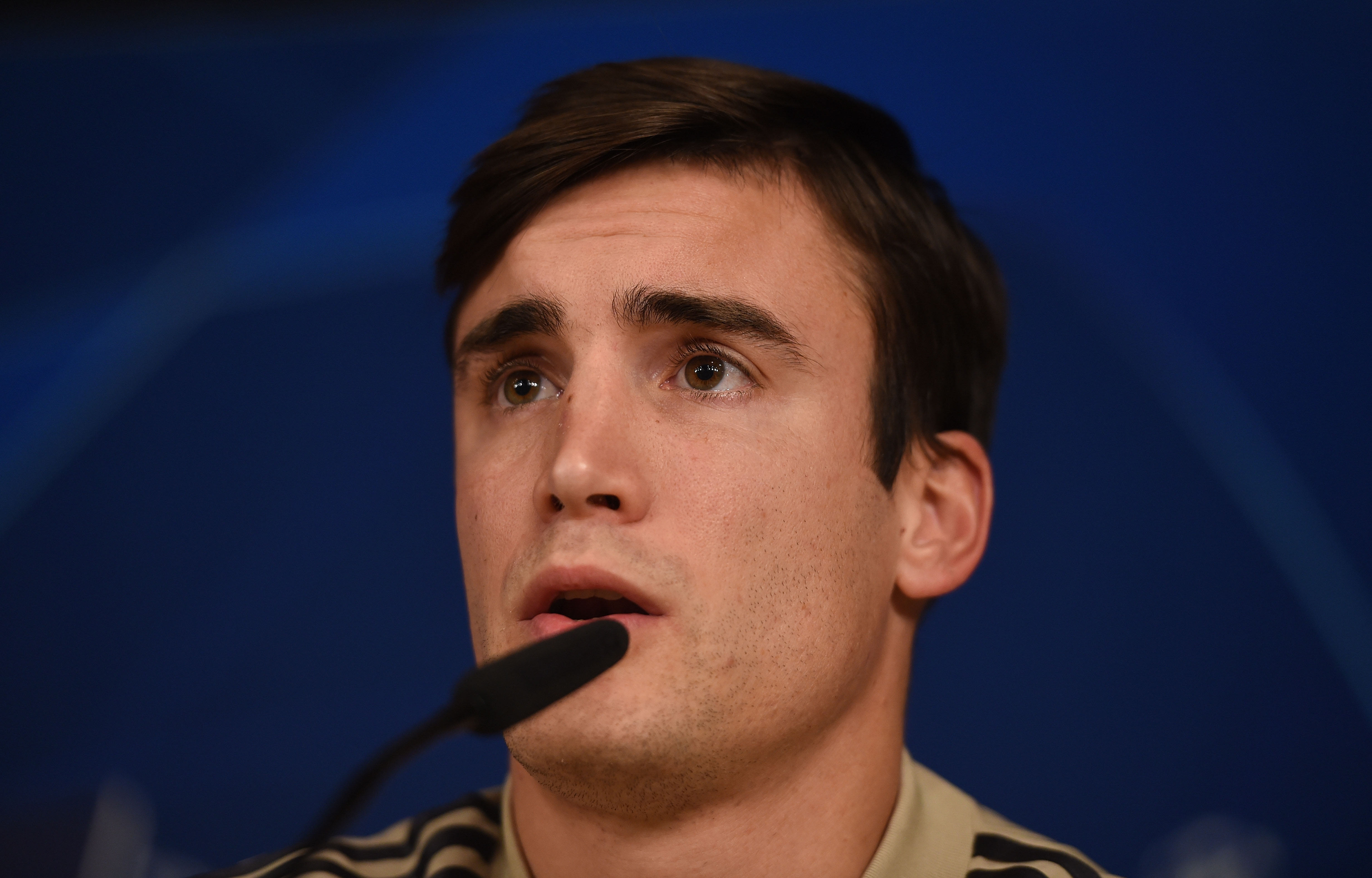 MADRID, SPAIN - MARCH 04:  Nicolas Tagliafico of Ajax gives his press conference ahead the UEFA Champions League Round of 16 Second Leg match of the UEFA Champions League between Real Madrid and Ajax at estadio Santiago Bernabeu on March 04, 2019 in Madrid, Spain. (Photo by Denis Doyle/Getty Images)