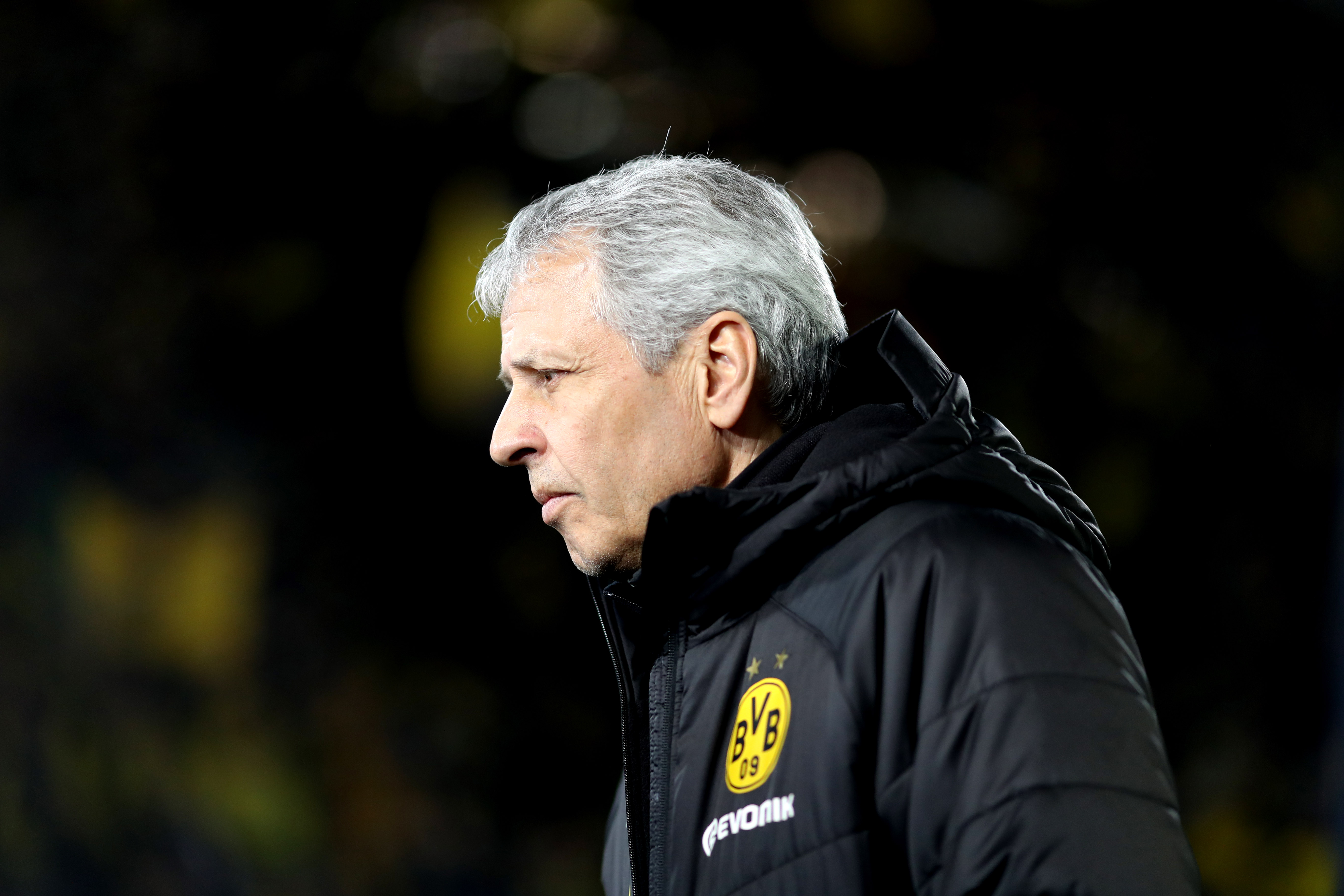 DORTMUND, GERMANY - MARCH 05: Lucien Favre, Manager of Borussia Dortmund ahead of the UEFA Champions League Round of 16 Second Leg match between Borussia Dortmund and Tottenham Hotspur at Westfalen Stadium on March 05, 2019 in Dortmund, North Rhine-Westphalia. (Photo by Maja Hitij/Bongarts/Getty Images)