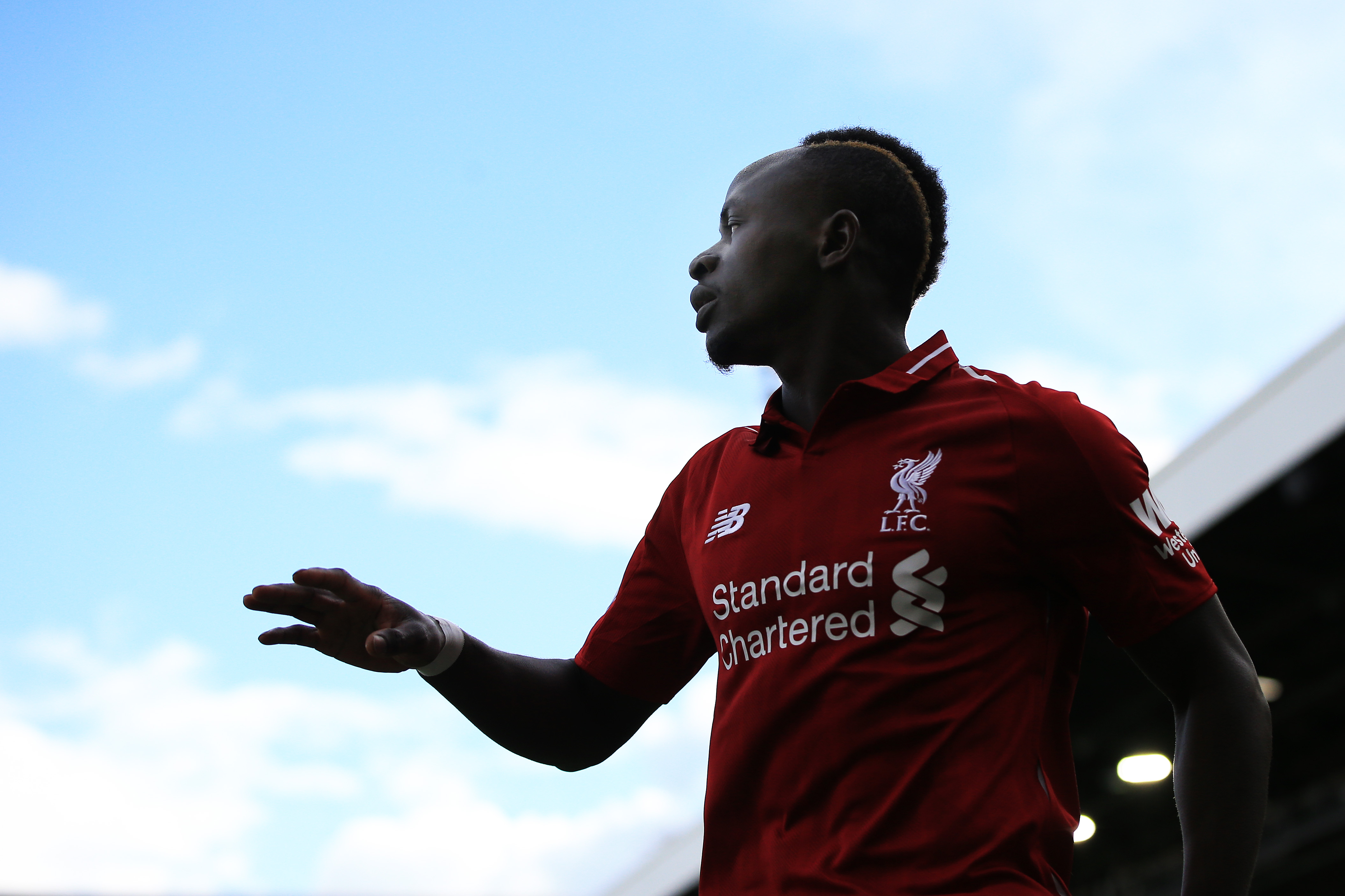 LONDON, ENGLAND - MARCH 17:  Sadio Mane of Liverpool celebrates after he scores his sides first goal  during the Premier League match between Fulham FC and Liverpool FC at Craven Cottage on March 17, 2019 in London, United Kingdom. (Photo by Marc Atkins/Getty Images)