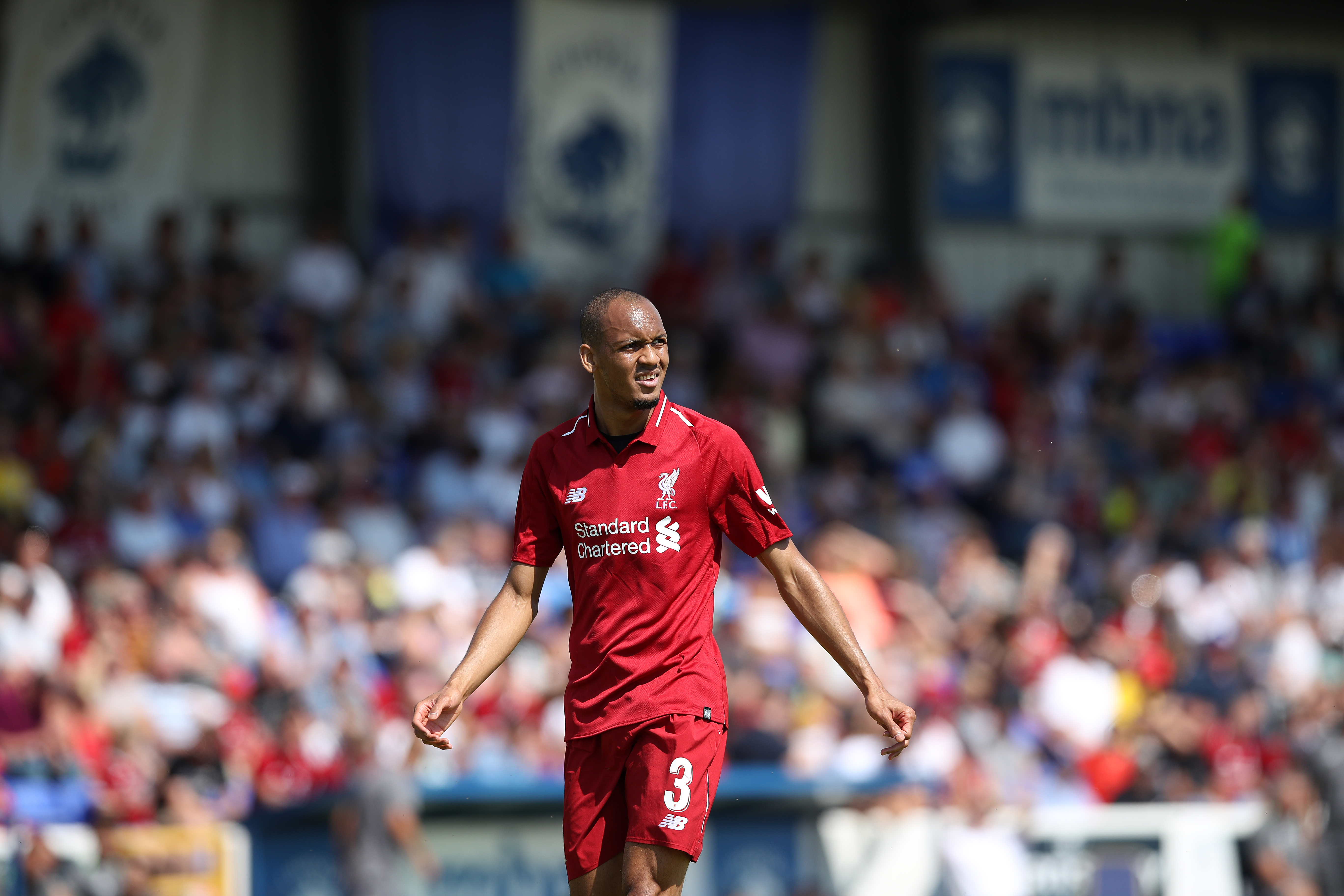 CHESTER, ENGLAND - JULY 07: Fabinho of Liverpool during the Pre-season friendly between Chester FC and Liverpool on July 7, 2018 in Chester, United Kingdom. (Photo by Lynne Cameron/Getty Images)