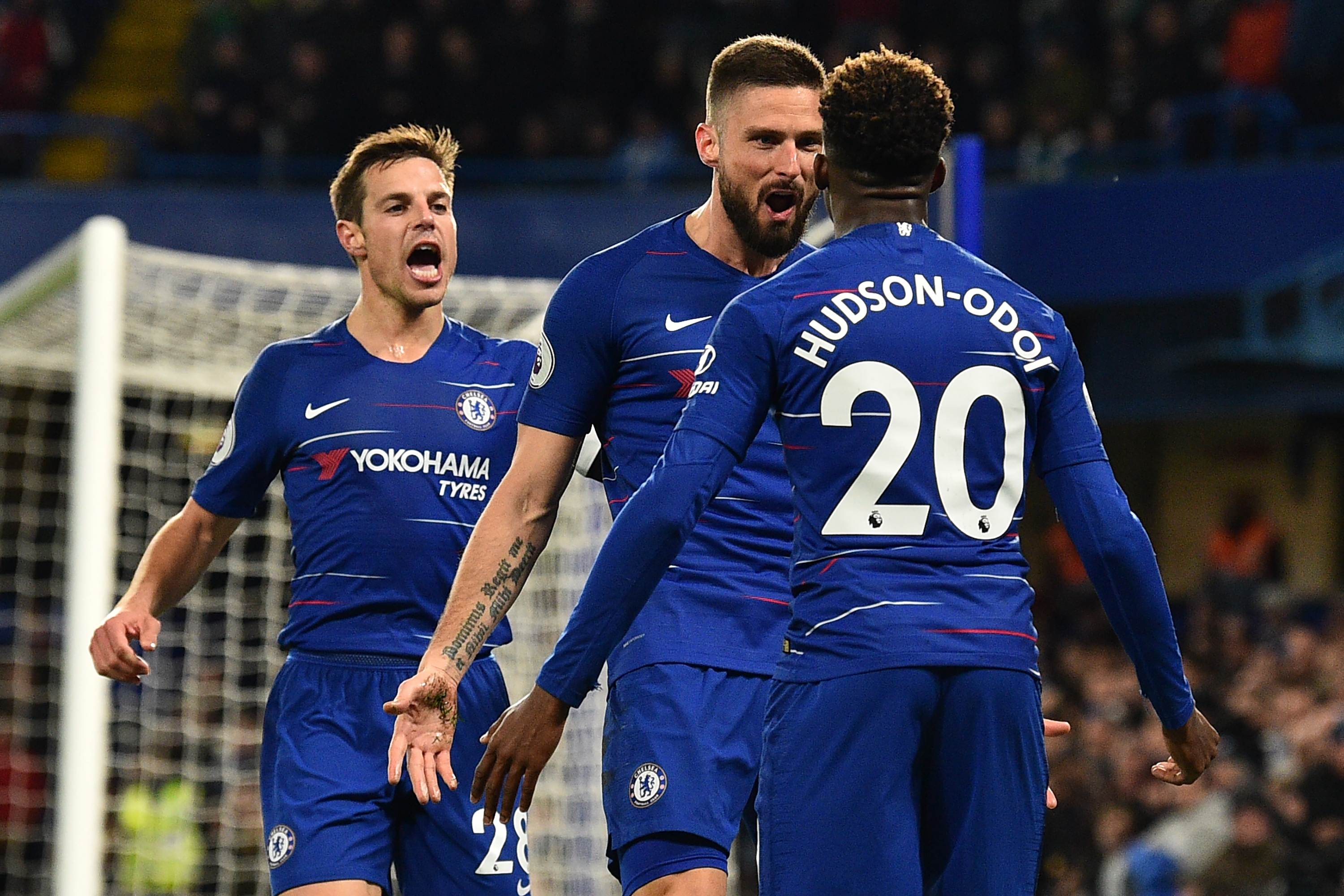 Giroud and Hudson-Odoi both impressed (Photo by GLYN KIRK/AFP/Getty Images)