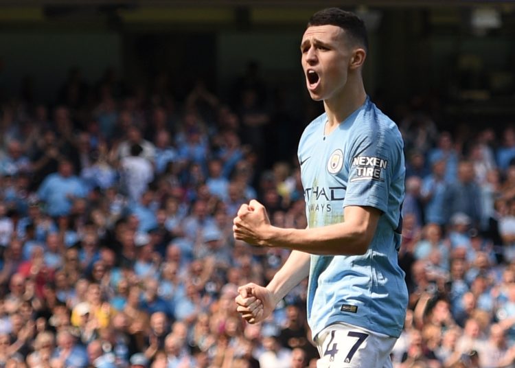 Foden scored his first PL goal (Photo by OLI SCARFF/AFP/Getty Images)