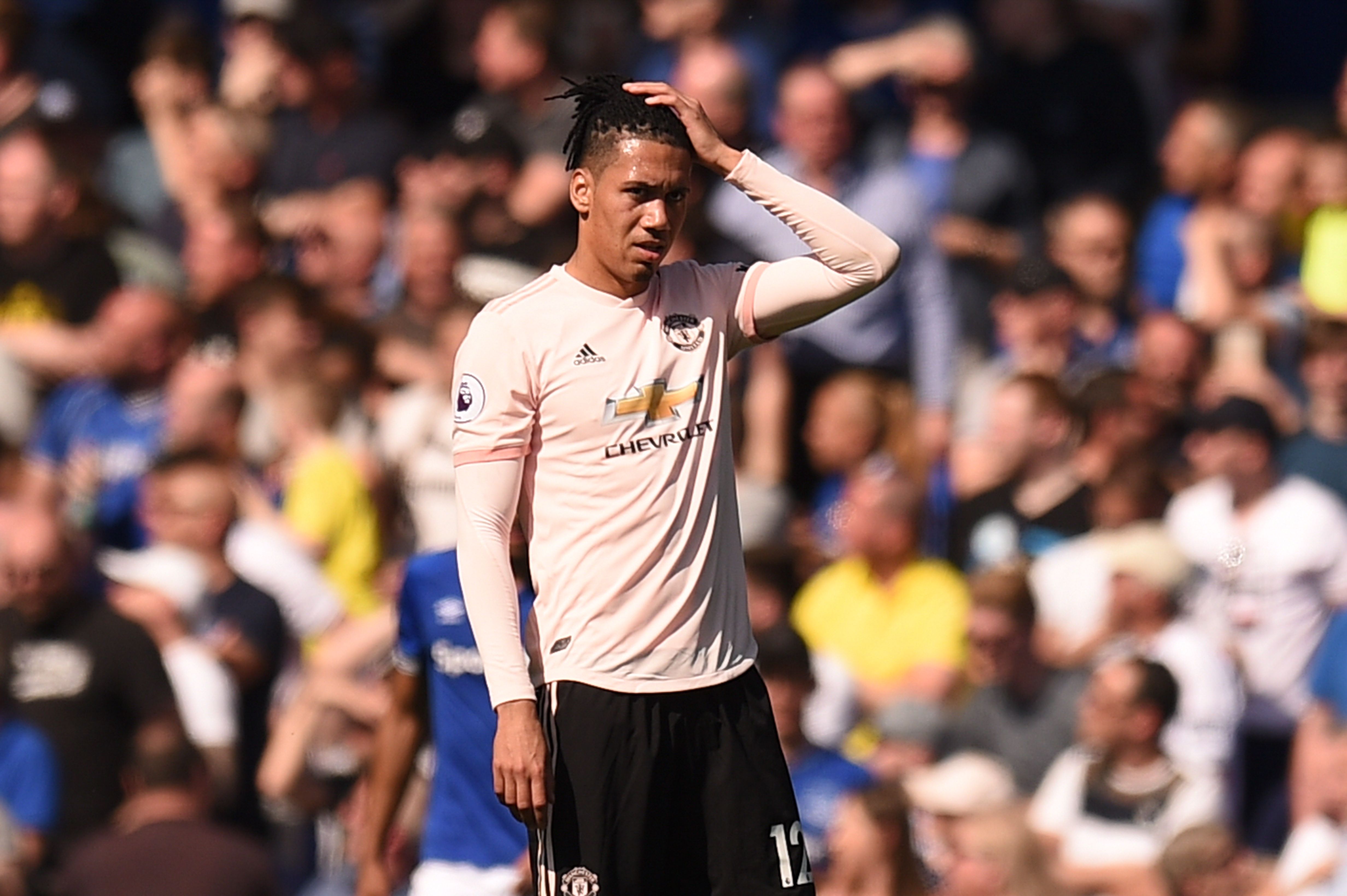 Smalling did not have the best of games. (Photo by Oli Scarff/AFP/Getty Images)