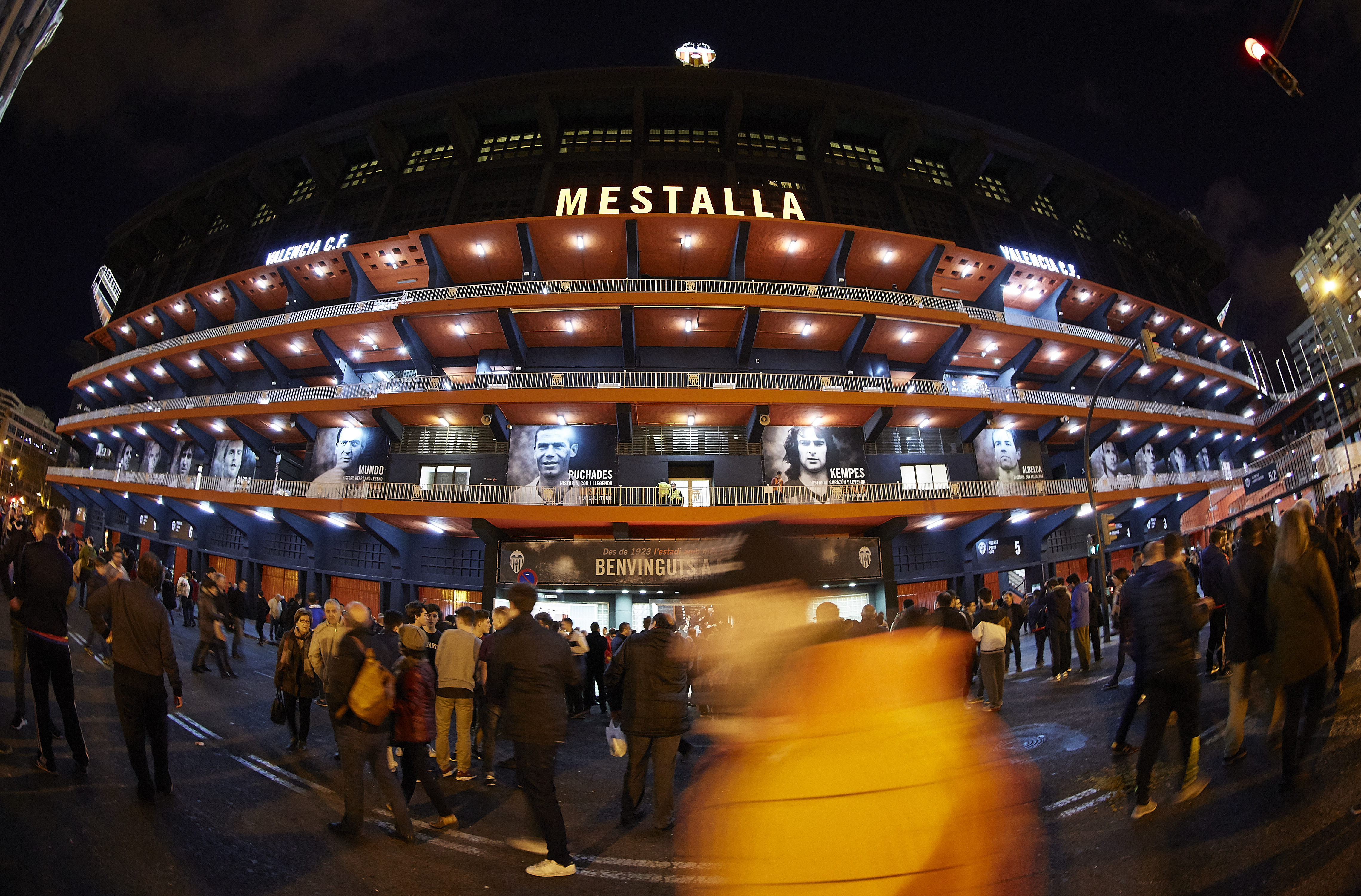 VALENCIA, SPAIN - FEBRUARY 13:  A general view outside Estadi de Mestalla is seen prior to La Liga match between Valencia CF and RCD Espanyol at Estadi de Mestalla on February 13, 2016 in Valencia, Spain.  (Photo by Manuel Queimadelos Alonso/Getty Images)