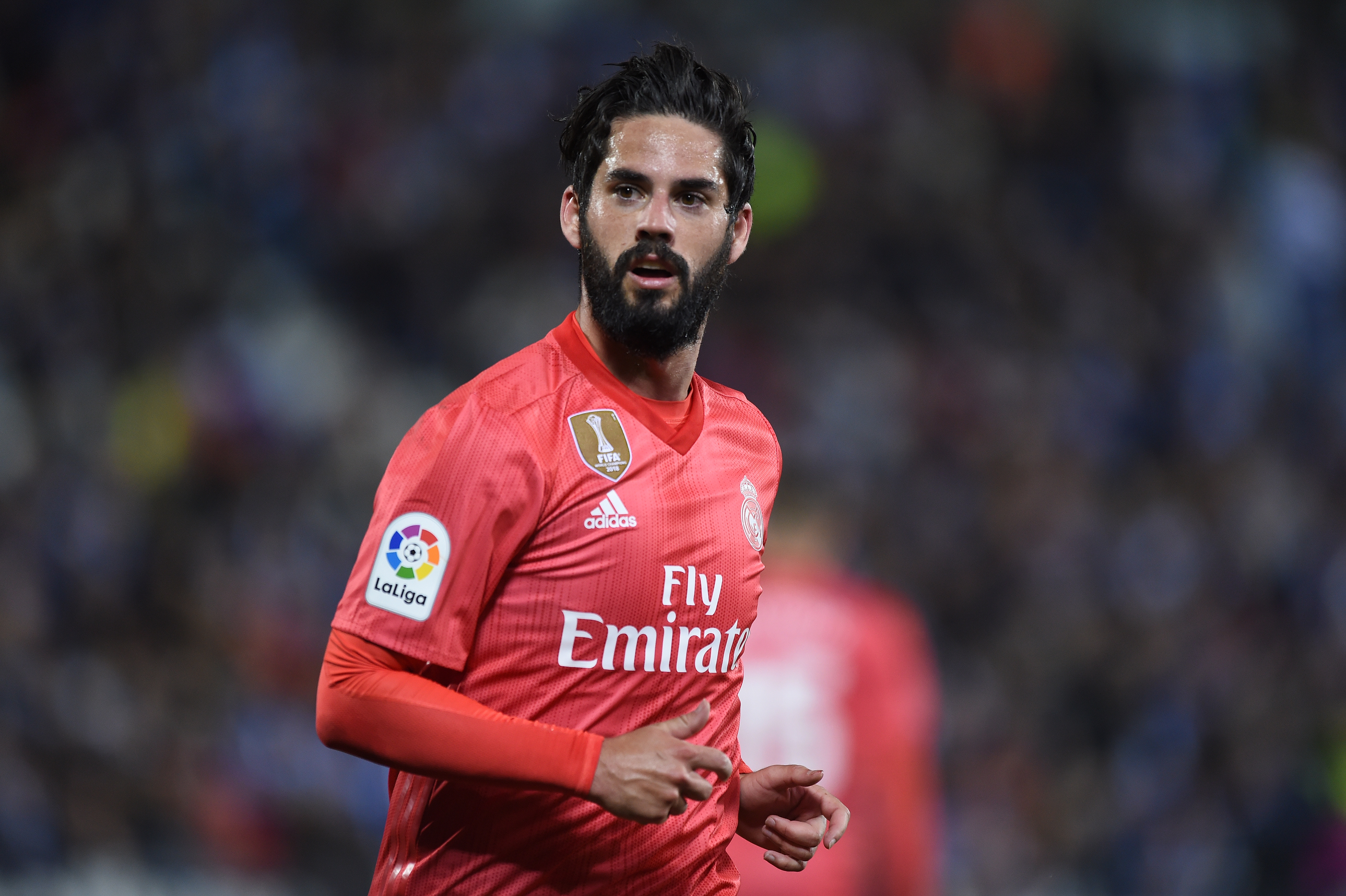 LEGANES, SPAIN - APRIL 15:  Isco Alarcon of Real Madrid looks on during the La Liga match between CD Leganes and Real Madrid CF at Estadio Municipal de Butarque on April 15, 2019 in Leganes, Spain. (Photo by Denis Doyle/Getty Images)