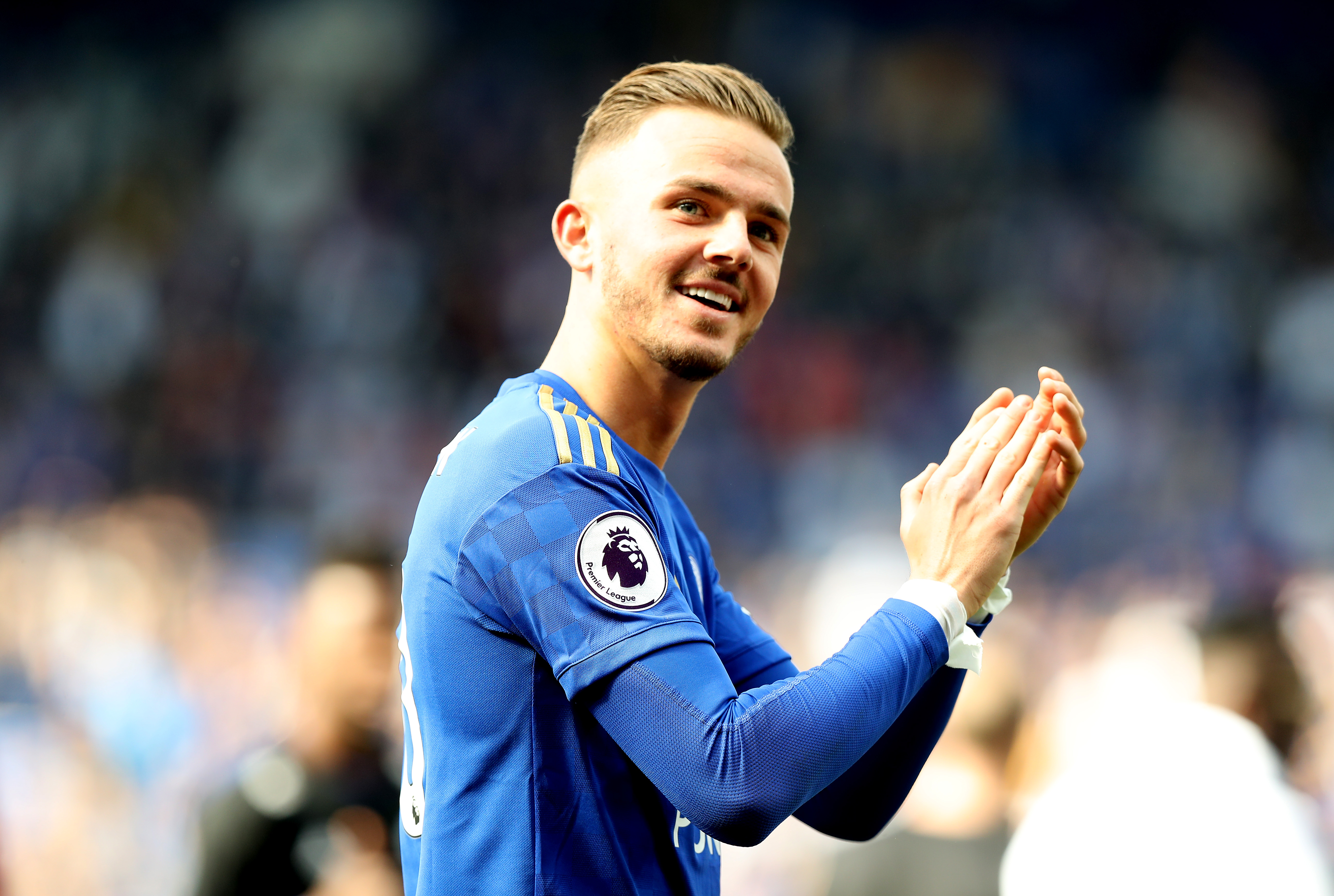 James Maddison is one of the players missing out for Leicester City against Manchester United. (Photo by David Rogers/Getty Images)