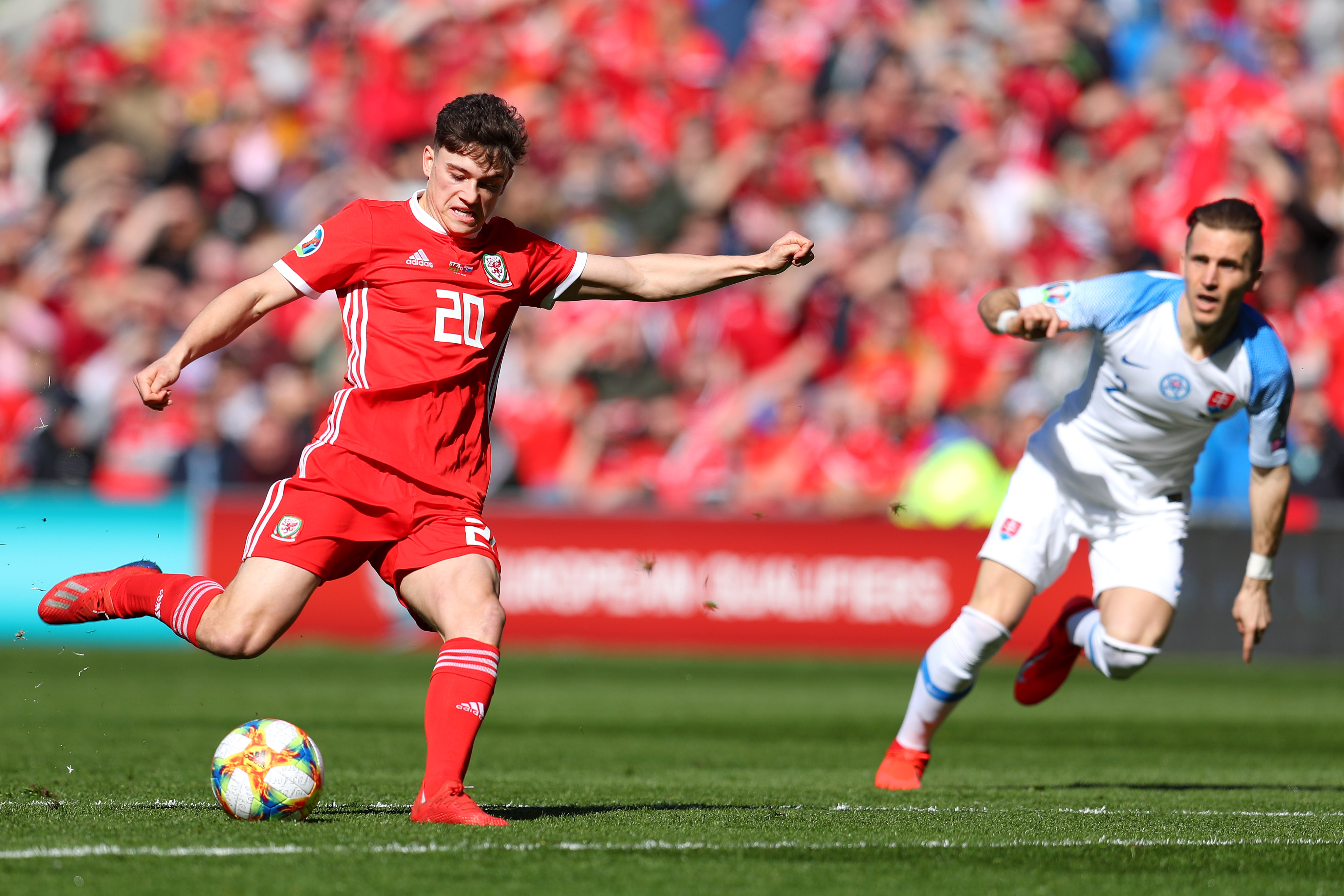Daniel James is set to don red at club level as well, with a move to Manchester United close to being sealed. (Picture Courtesy - AFP/Getty Images)