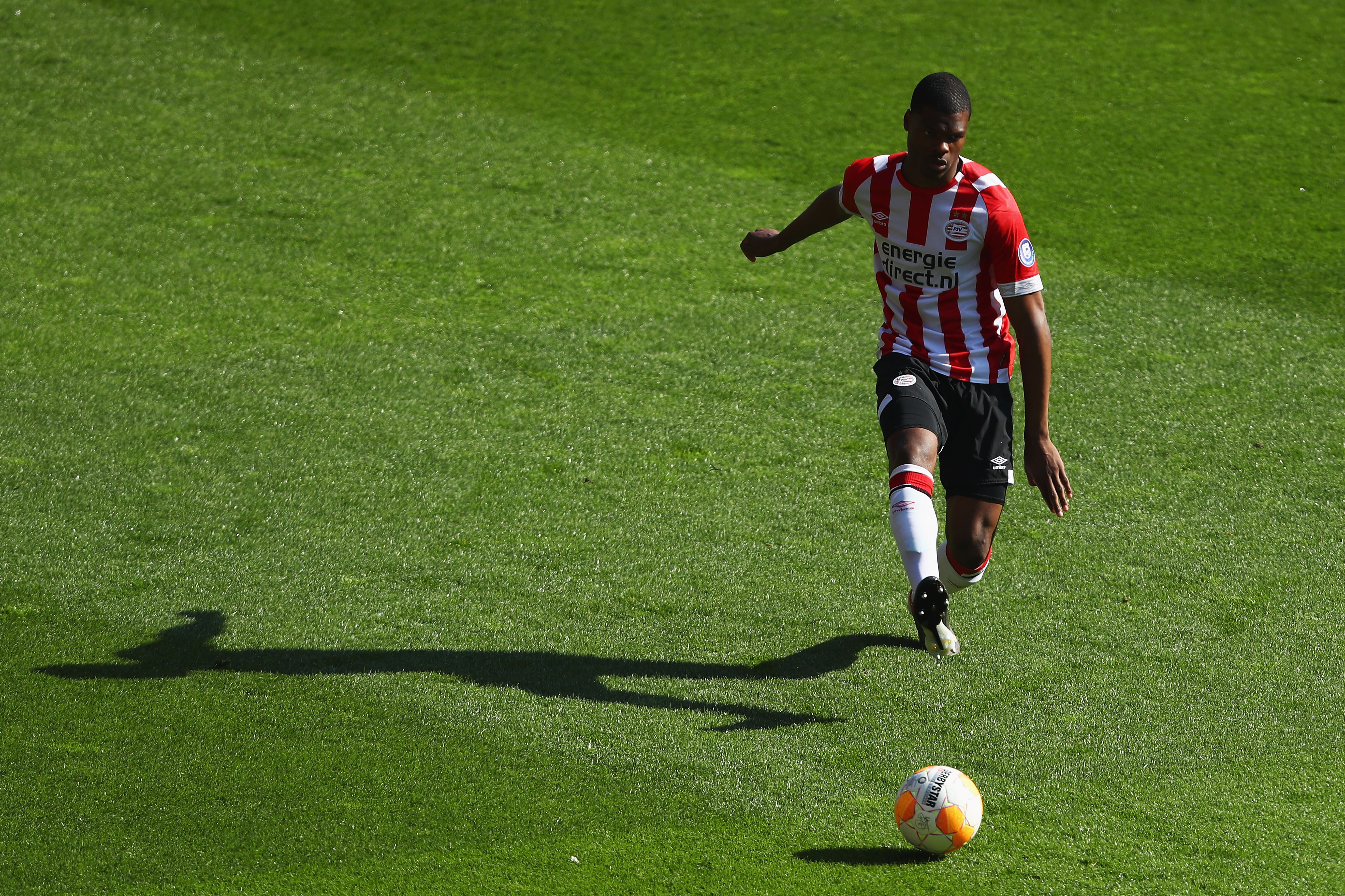Denzel Dumfries could be set for a giant stride forward in his career, with Manchester United plotting a move for the PSV star. (Picture Courtesy - AFP/Getty Images)