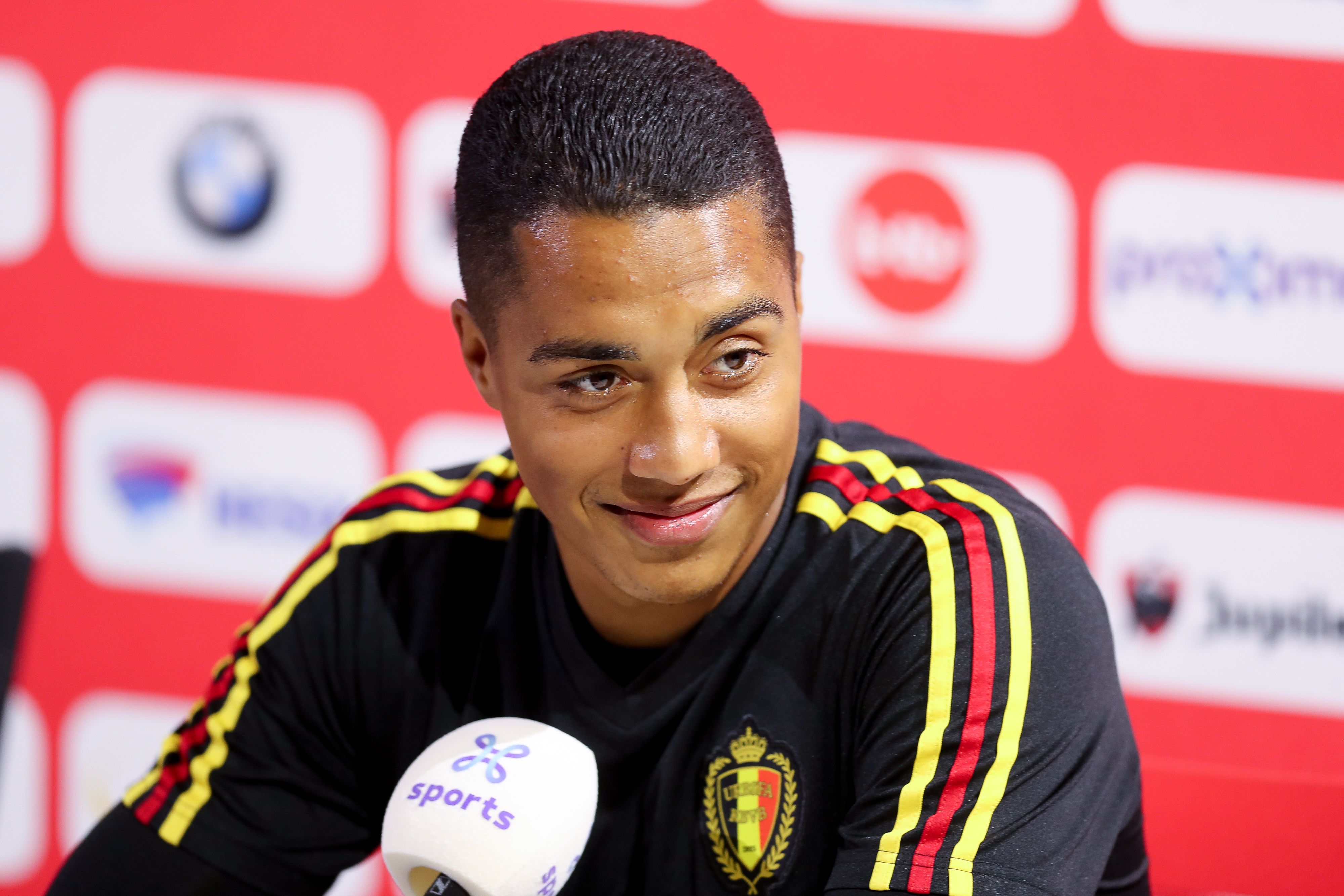 Belgium's Youri Tielemans gives a press conference before a training session of the Belgian national soccer team, the Red Devils, on June 6, 2019, ahead of their UEFA Euro 2020 qualifying football matches against Kazakhstan and Scotland. (Photo by BRUNO FAHY / Belga / AFP) / Belgium OUT        (Photo credit should read BRUNO FAHY/AFP/Getty Images)