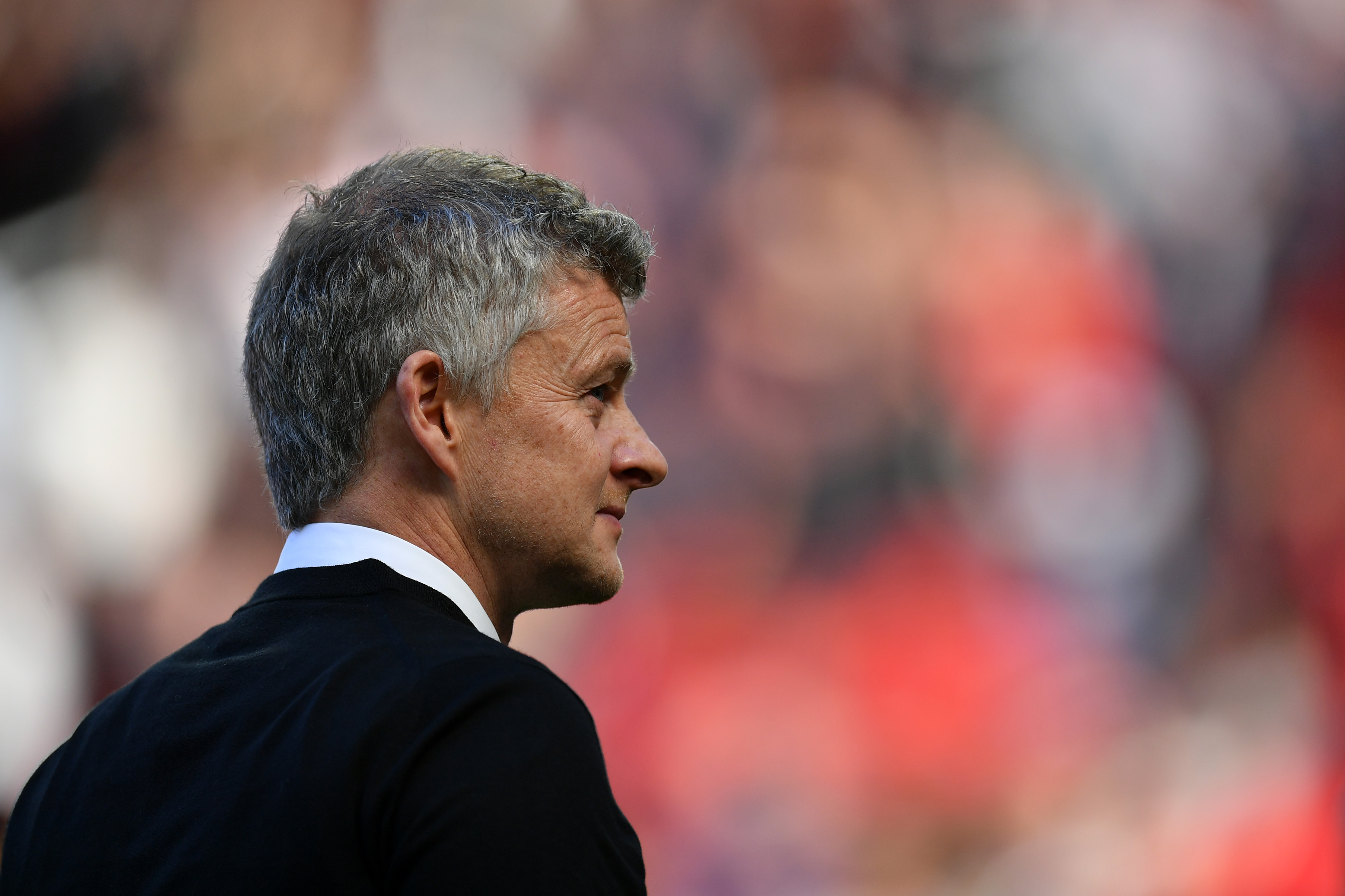 MANCHESTER, ENGLAND - MAY 12: Ole Gunnar Solskjaer, Manager of Manchester United looks on following his side's defeat during the Premier League match between Manchester United and Cardiff City at Old Trafford on May 12, 2019 in Manchester, United Kingdom. (Photo by Dan Mullan/Getty Images)