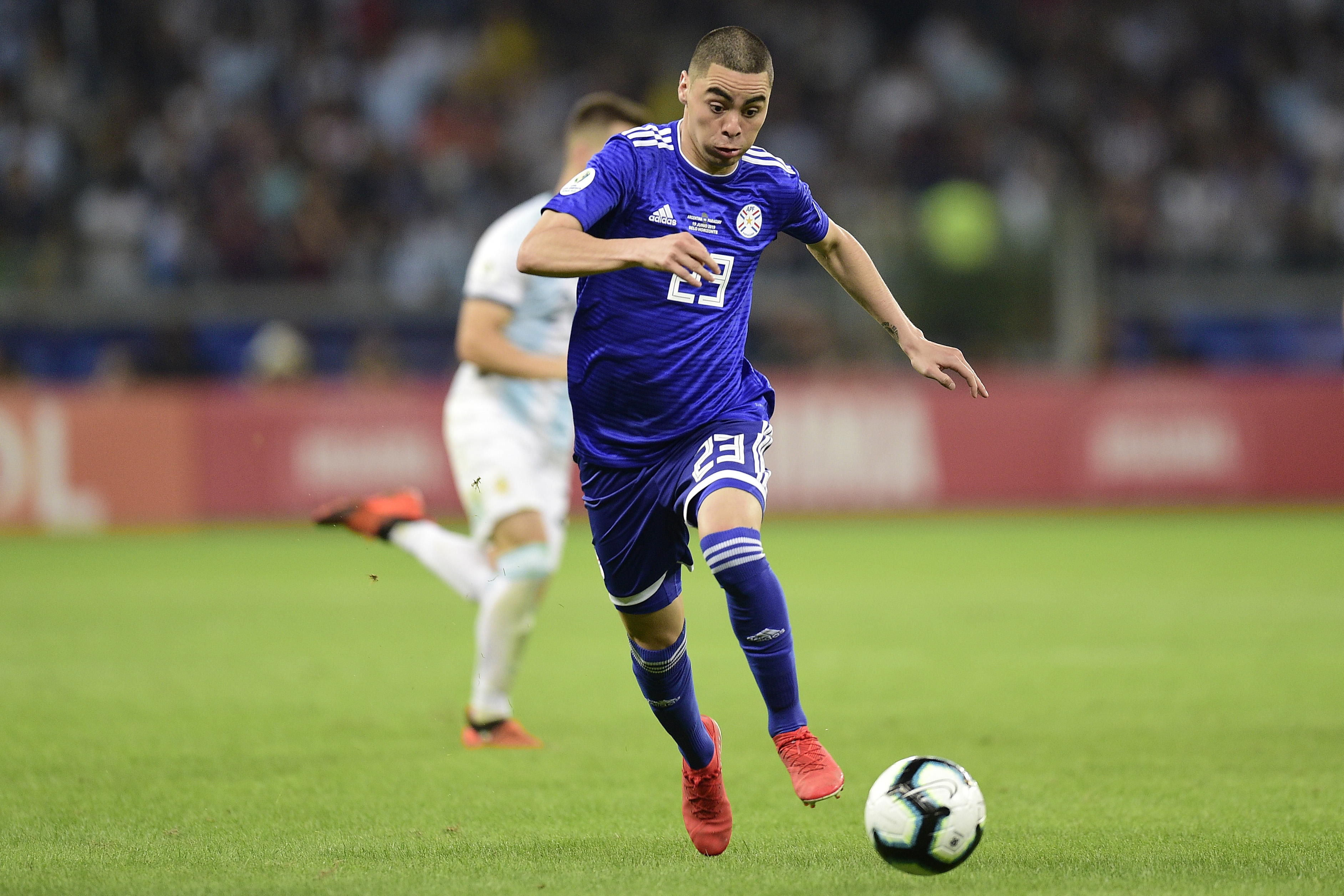 Almiron starring in Copa America (Photo by Juliana Flister/Getty Images)