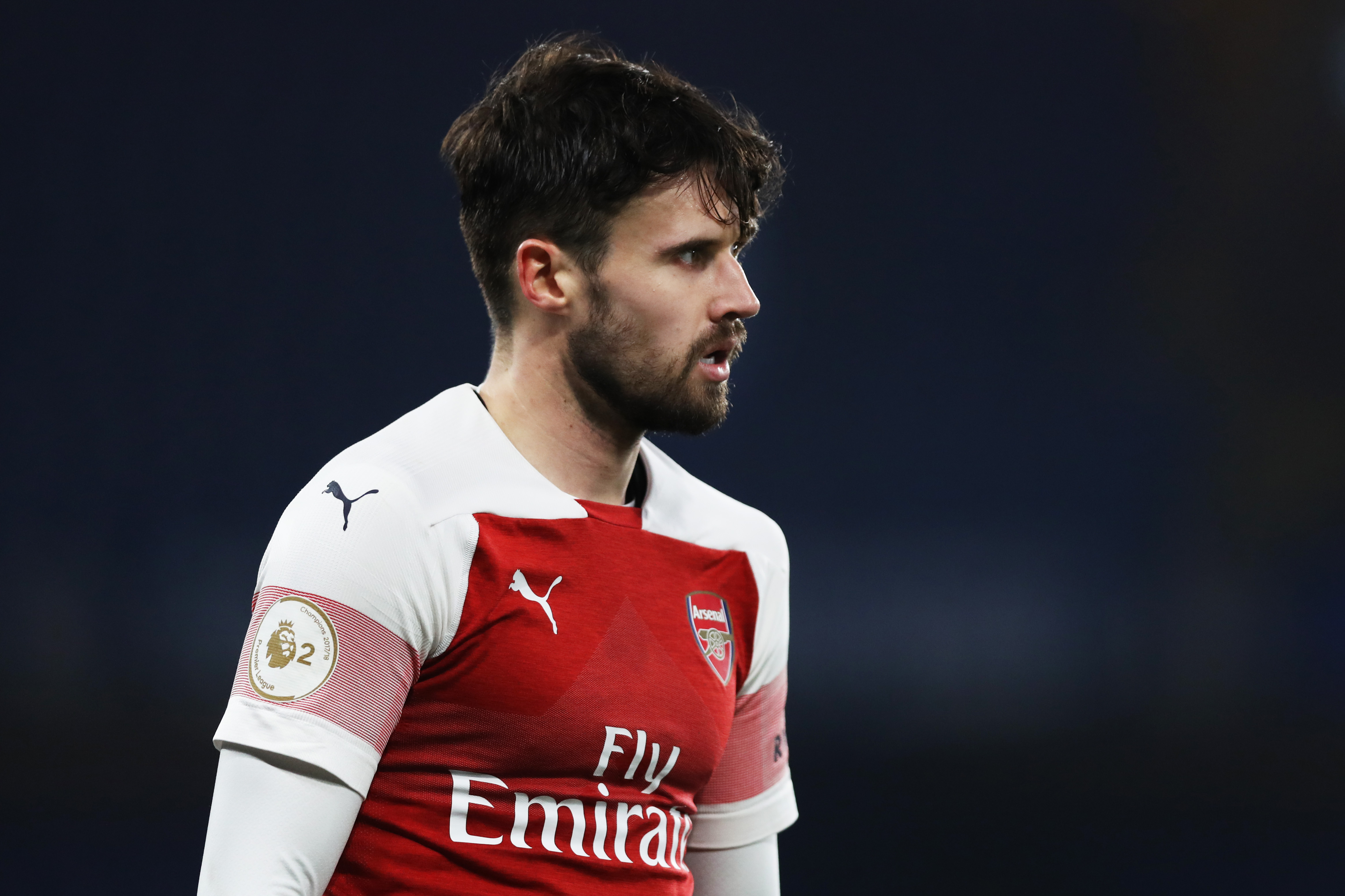 LONDON, ENGLAND - APRIL 15:  Carl Jenkinson of Arsenal looks on  during the Premier League 2 match between Chelsea and Arsenal at Stamford Bridge on April 15, 2019 in London, England. (Photo by Naomi Baker/Getty Images)