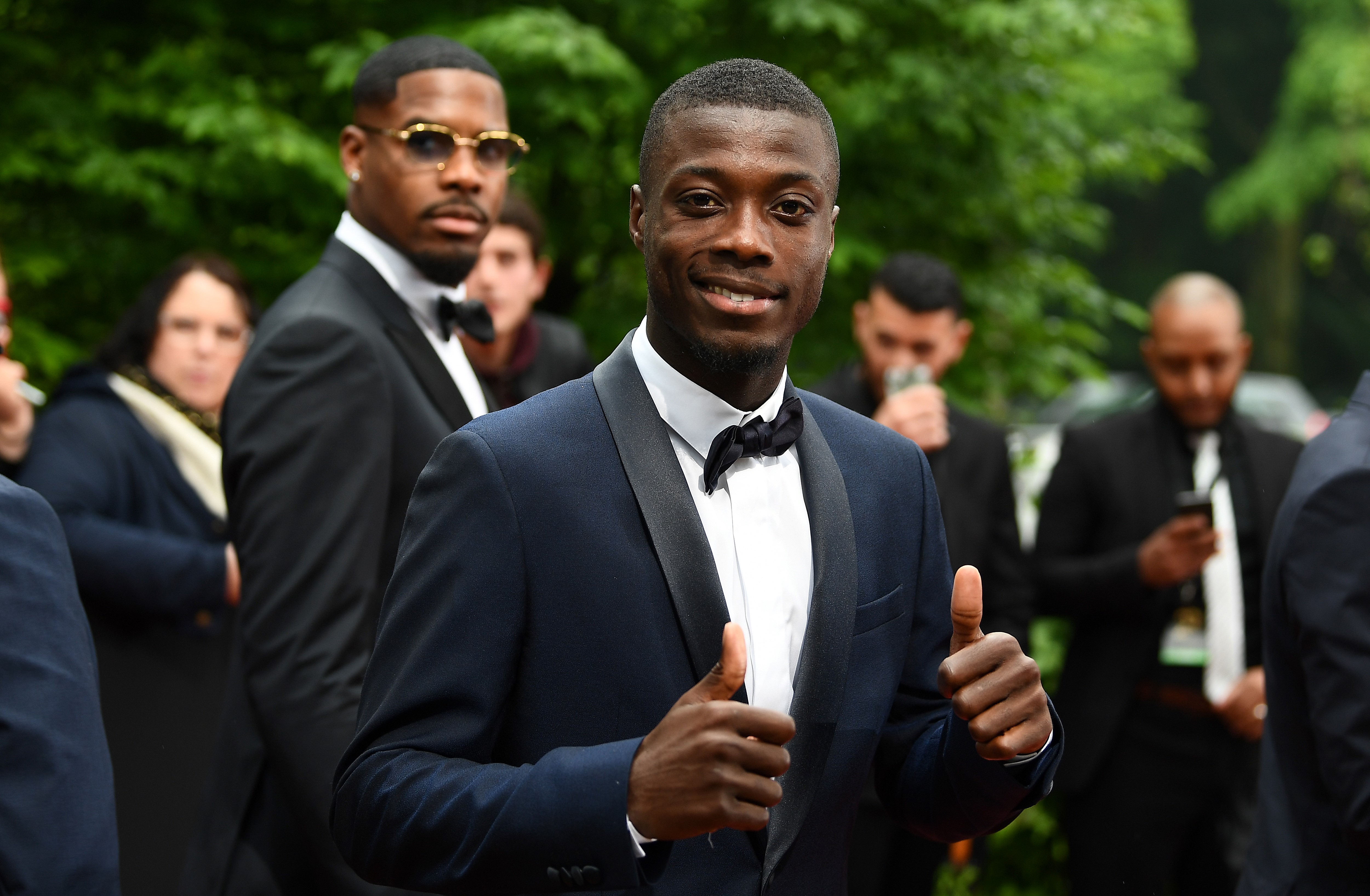 Lille forward Nicolas Pepe arrives to take part in a TV show on May 19, 2019 in Paris, as part of the 28th edition of the UNFP (French National Professional Football players Union) trophy ceremony. (Photo by FRANCK FIFE / AFP)        (Photo credit should read FRANCK FIFE/AFP/Getty Images)