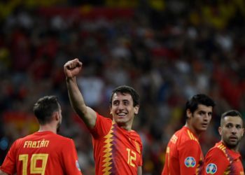 Oyarzabal was crucial in Spain's triumph in the European U-21 Championship. (Photo by PIERRE-PHILIPPE MARCOU / AFP)        (Photo credit should read PIERRE-PHILIPPE MARCOU/AFP/Getty Images)
