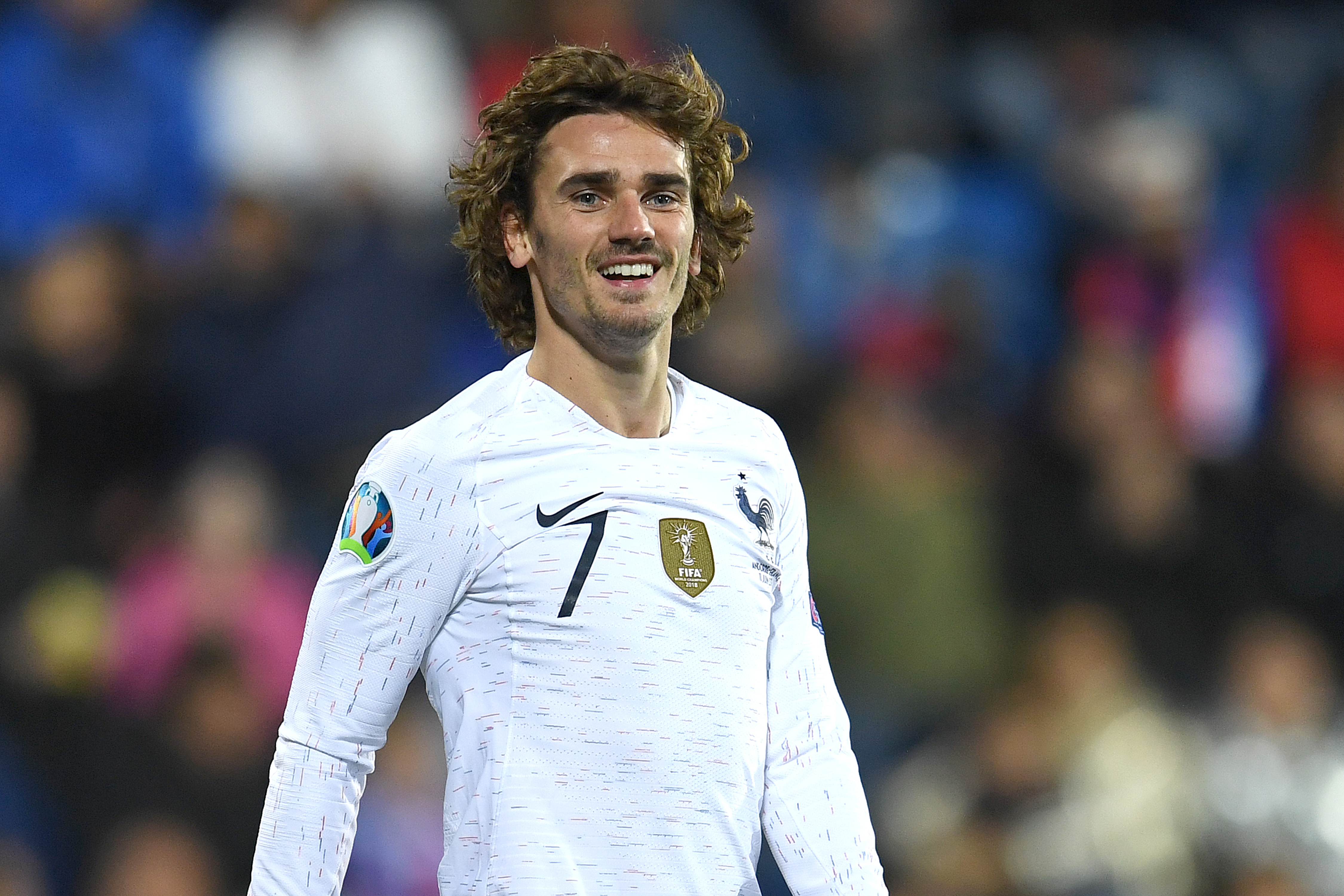 ANDORRA LA VELLA, ANDORRA - JUNE 11: Antoine Griezmann of France looks on during the UEFA Euro 2020 Qualification match between Andorra and France at Estadi Nacional on June 11, 2019 in Andorra la Vella, Andorra. (Photo by David Ramos/Getty Images)