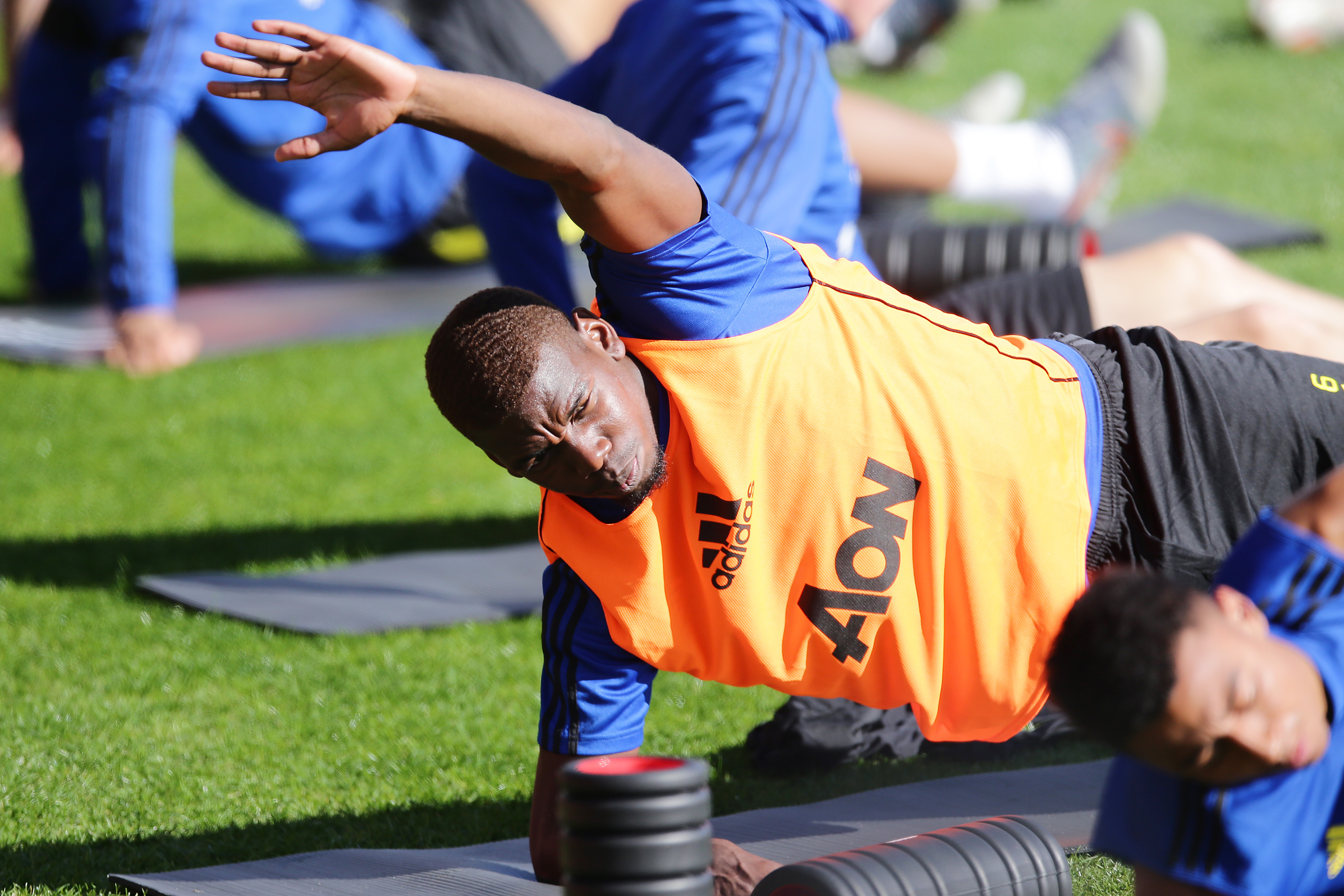 Pogba has joined up with his Manchester United teammates for pre-season training, but will he last long at the club? (Photo by Will Russell/Getty Images)