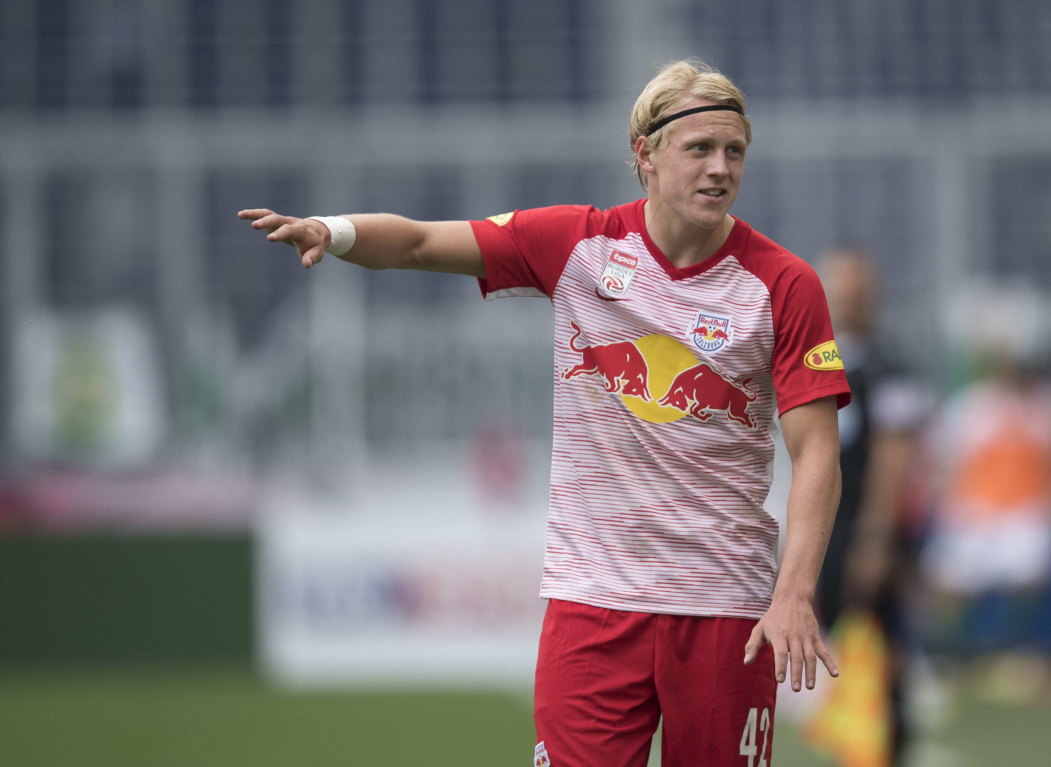 SALZBURG, AUSTRIA - MAY 20: Xaver Schlager of Salzburg during the tipico Bundesliga match between RB Salzburg and SV Mattersburg at Red Bull Arena on May 20, 2018 in Salzburg, Austria. (Photo by Andreas Schaad/Bongarts/Getty Images)