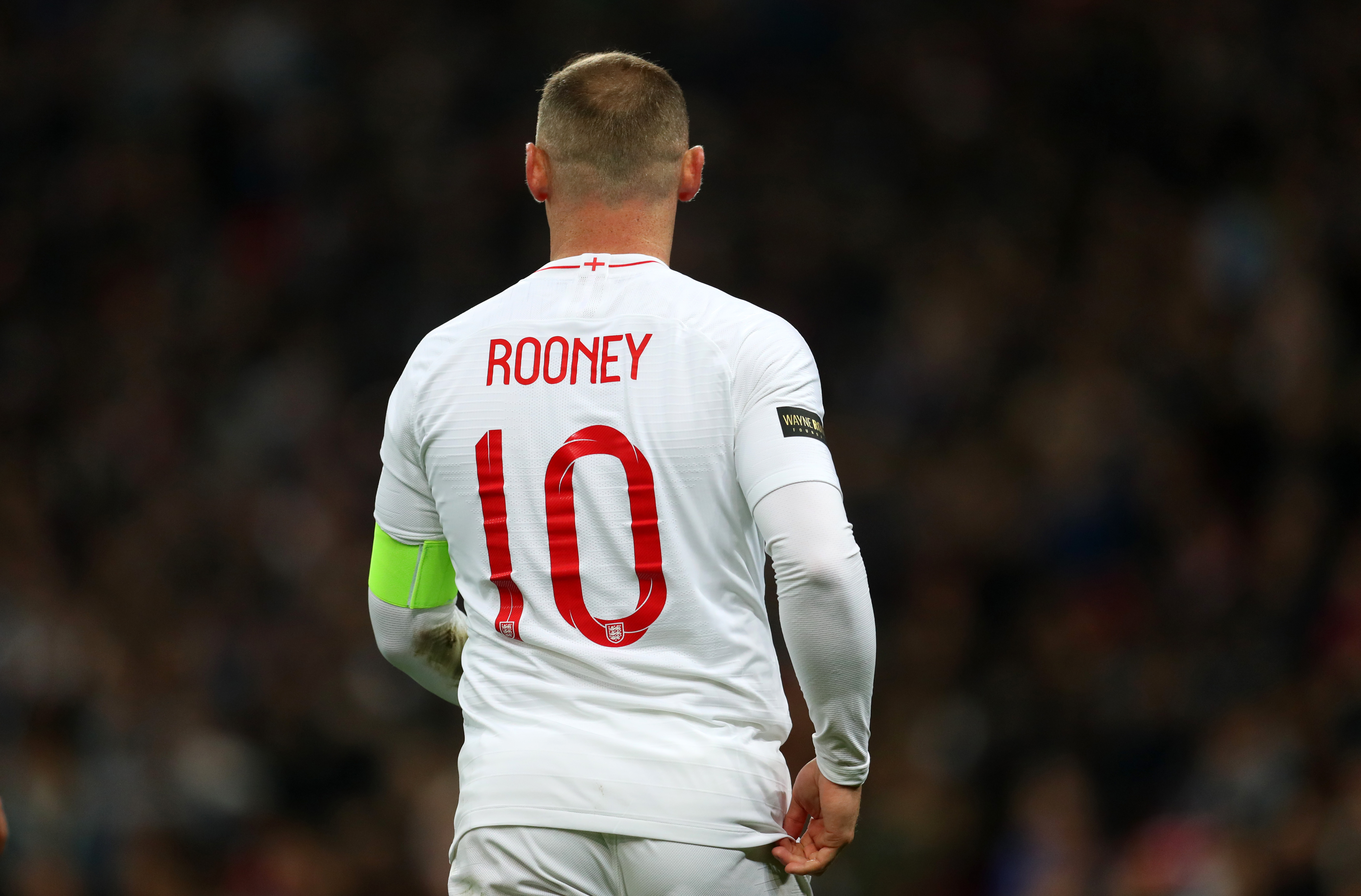 LONDON, ENGLAND - NOVEMBER 15: Wayne Rooney of England during the International Friendly match between England and United States at Wembley Stadium on November 15, 2018 in London, United Kingdom. (Photo by Catherine Ivill/Getty Images)