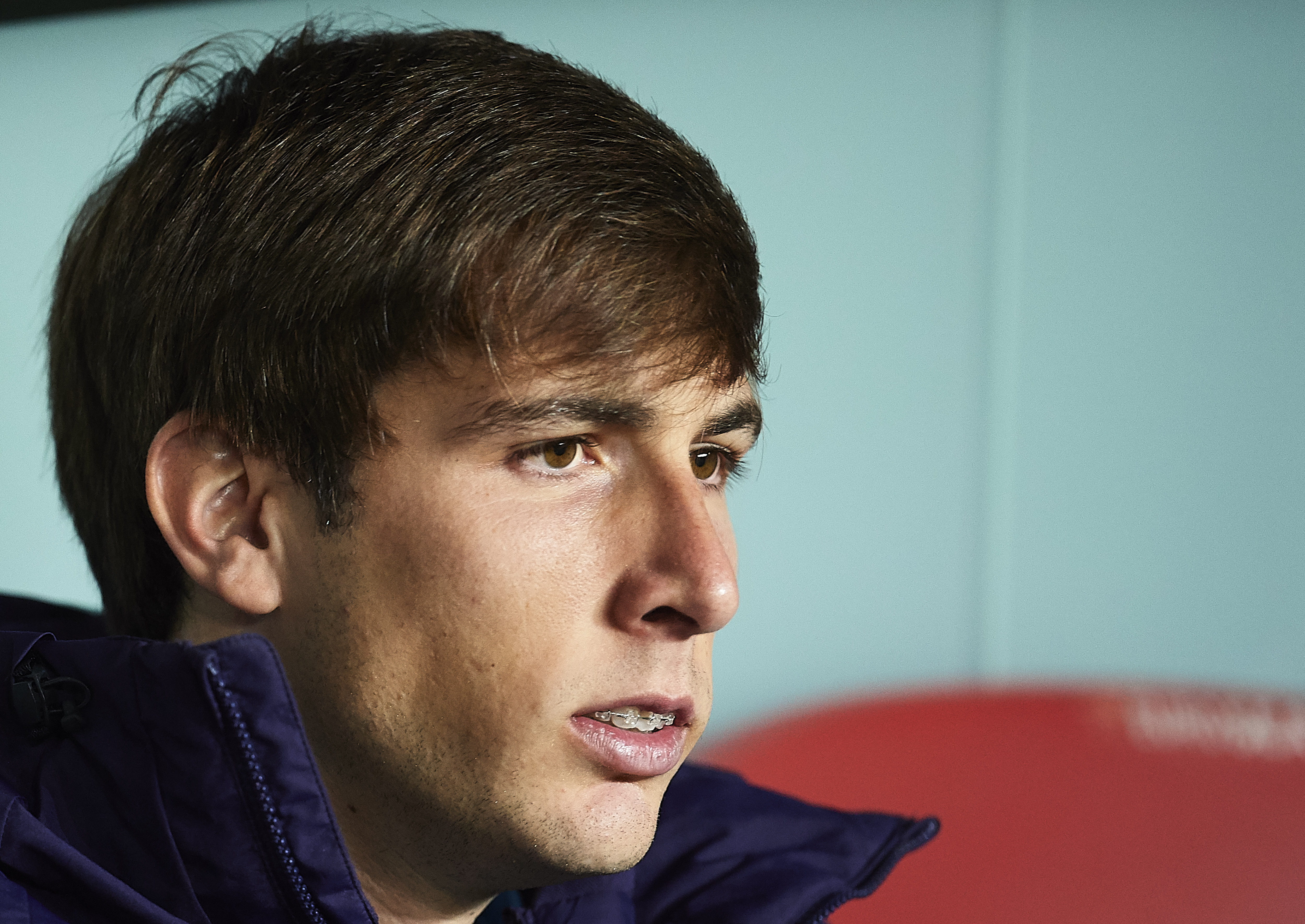 BILBAO, SPAIN - FEBRUARY 10: Juan Miranda Gonzalez of FC Barcelona looks on prior to the start the La Liga match between Athletic Club and FC Barcelona at San Mames Stadium on February 10, 2019 in Bilbao, Spain. (Photo by Juan Manuel Serrano Arce/Getty Images)