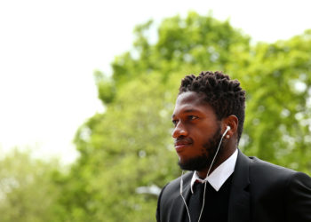 HUDDERSFIELD, ENGLAND - MAY 05:  Fred of Manchester United arrives  prior to the Premier League match between Huddersfield Town and Manchester United at John Smith's Stadium on May 05, 2019 in Huddersfield, United Kingdom. (Photo by Alex Livesey/Getty Images)