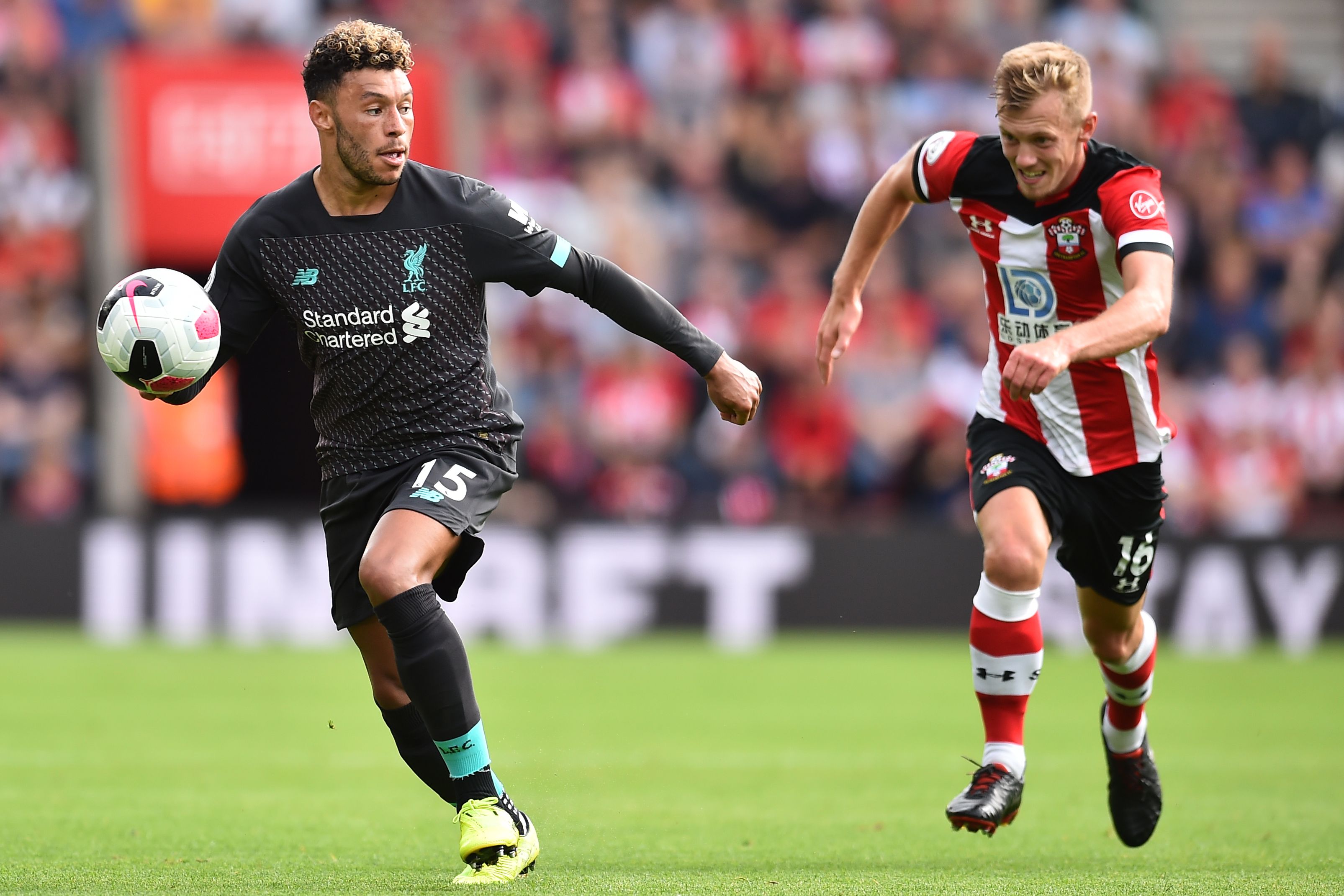 James Ward-Prowse (R) will be raring to go for Southampton in the 2020/21 season. (Photo by Glyn Kirk/AFP/Getty Images)