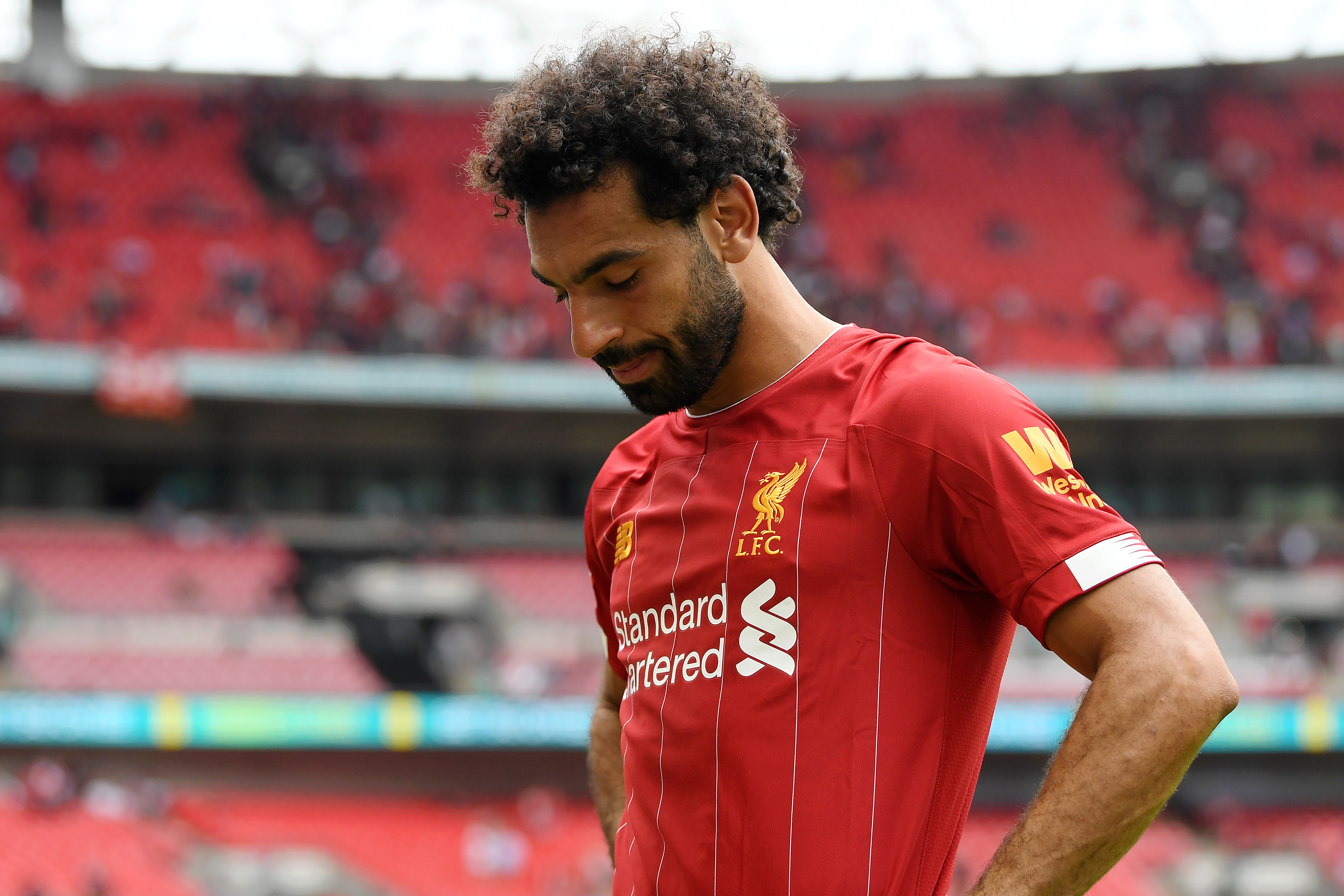Salah has been off the boil thus far this season. (Photo by Michael Regan/Getty Images)
