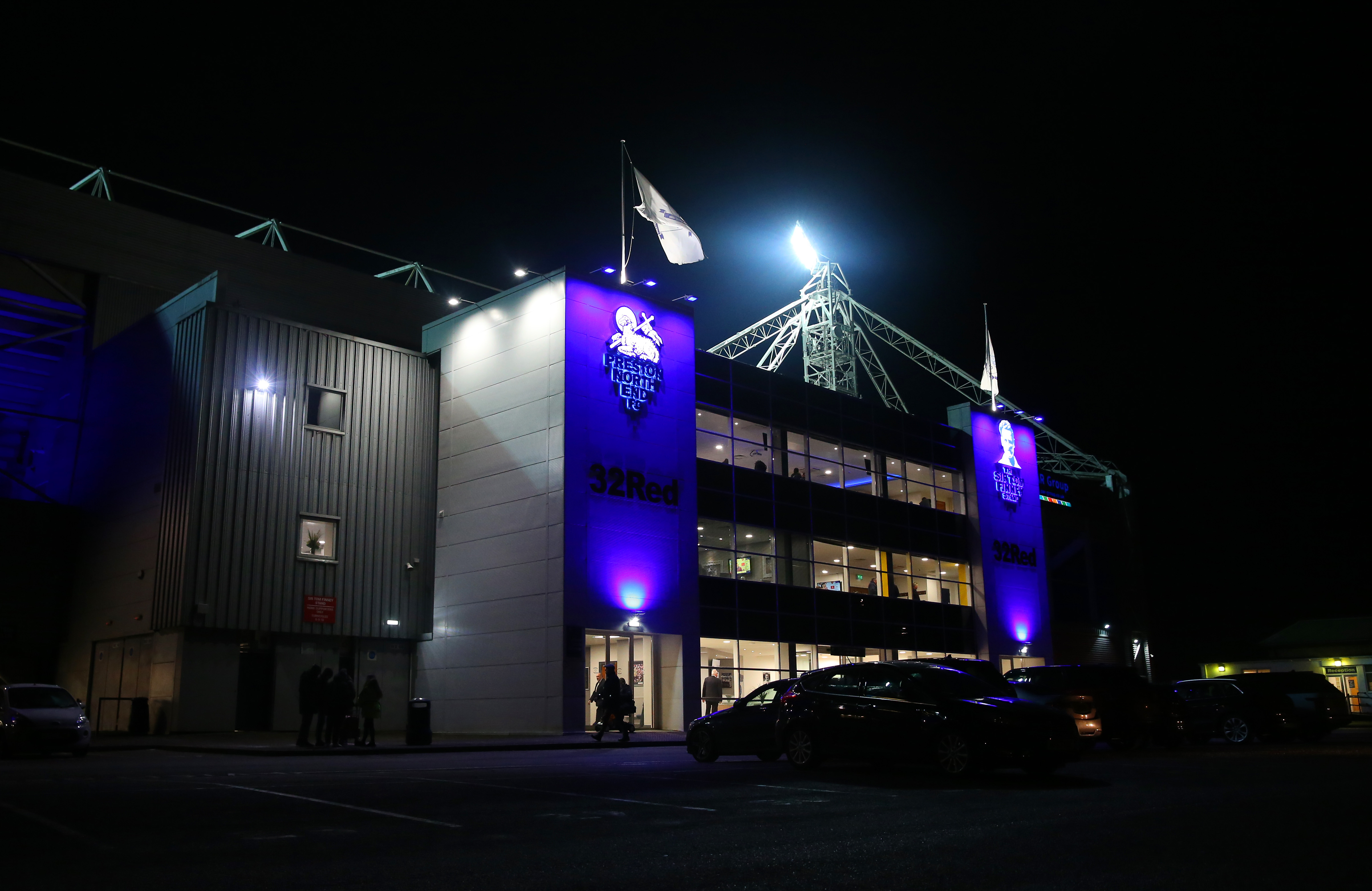 PRESTON, ENGLAND - FEBRUARY 01:  General view outside the stadium prior to the Sky Bet Championship match between Preston North End and Derby County  at Deepdale on February 01, 2019 in Preston, England. (Photo by Alex Livesey/Getty Images)
