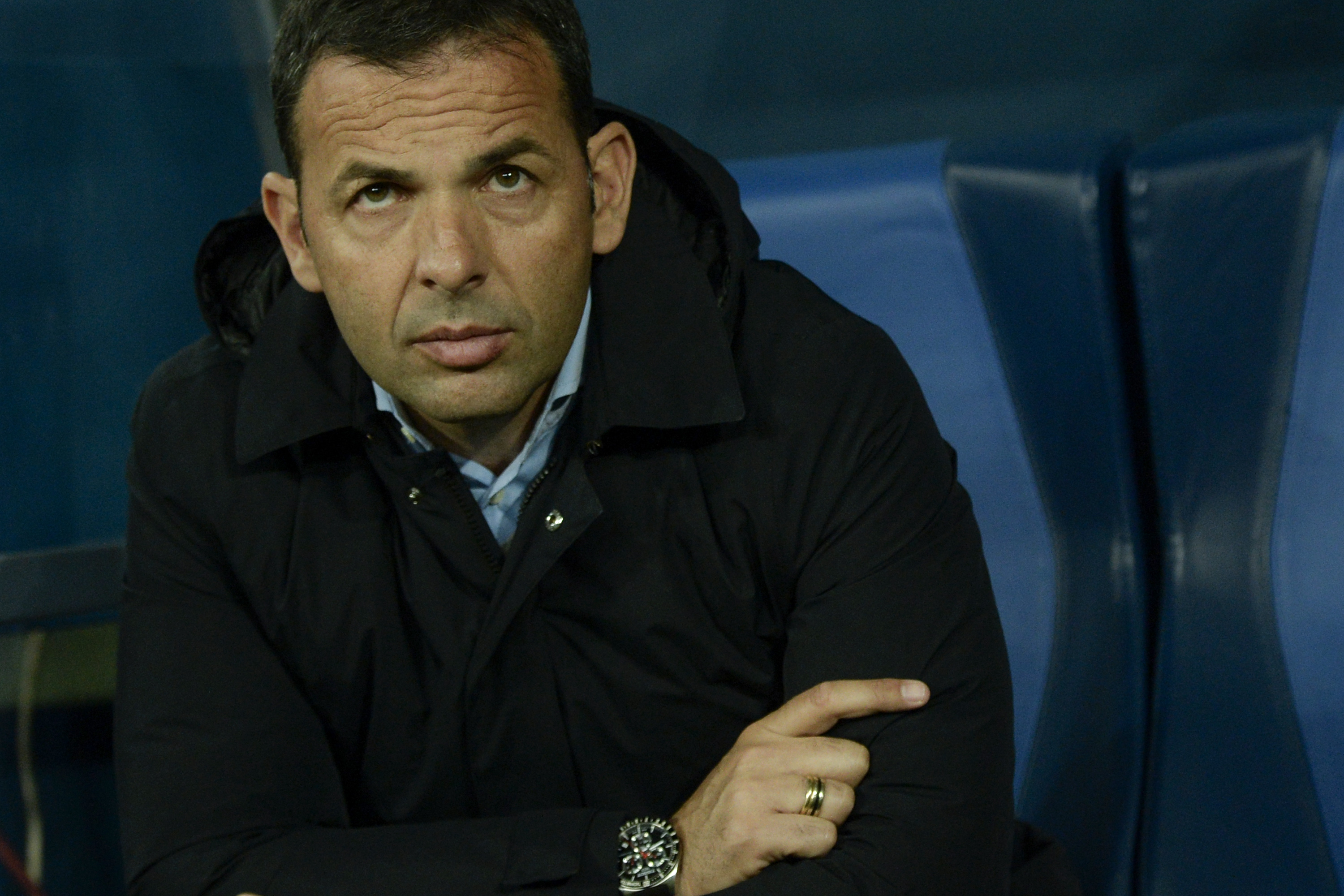 Villarreal's Spanish coach Javier Calleja prior to the Europa League round of 16 first leg football match between FC Zenit and Villarreal CF in Saint Petersburg on March 7, 2019. (Photo by Olga MALTSEVA / AFP)        (Photo credit should read OLGA MALTSEVA/AFP/Getty Images)