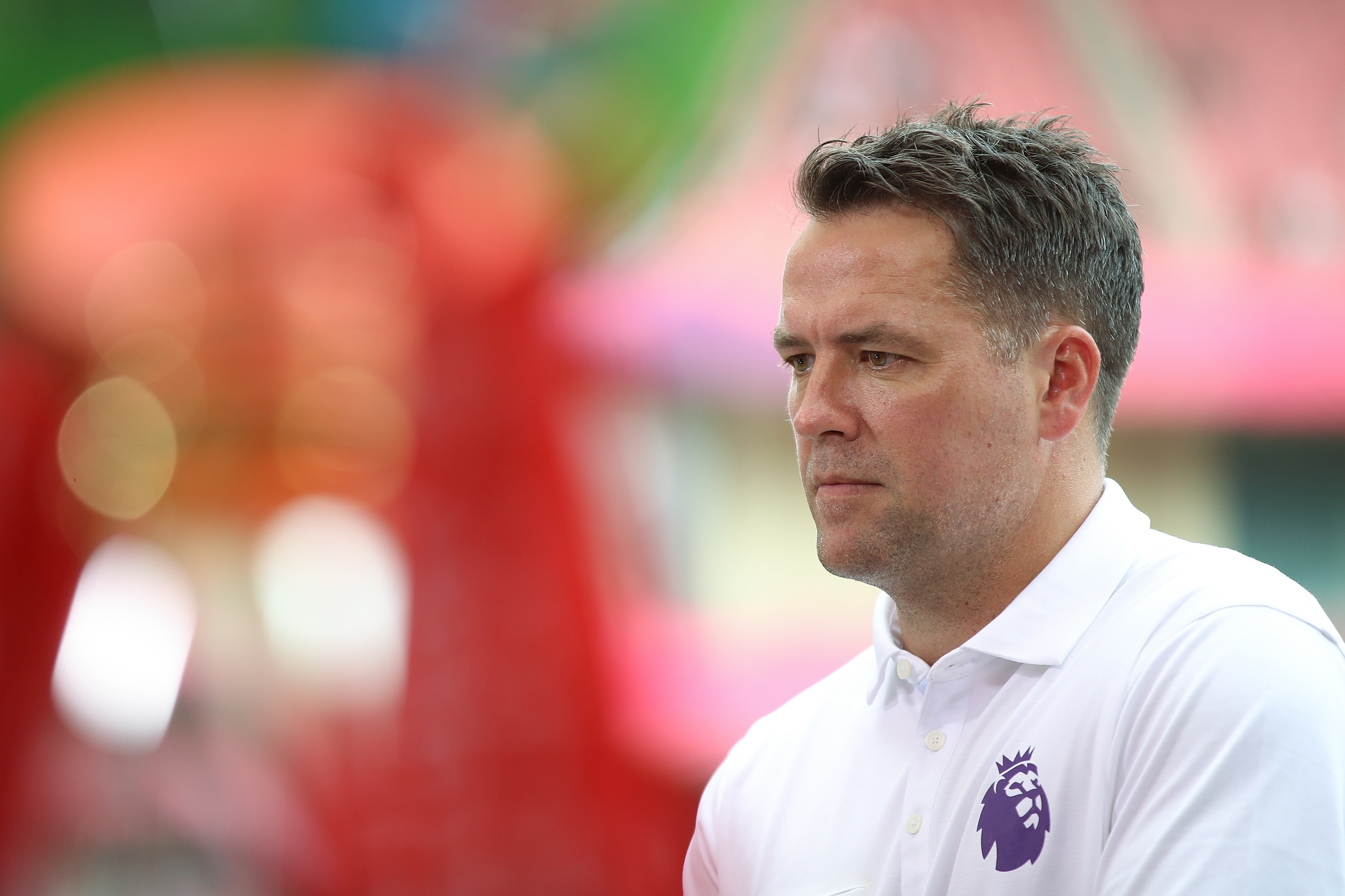 SHANGHAI, CHINA - JULY 20:  Michael Owen looks on during the Premier League Asia Trophy 2019 match between West Ham United and Newcastle United at Shanghai Hongkou Stadium on July 20, 2019 in Shanghai, China.  (Photo by Lintao Zhang/Getty Images for Premier League)