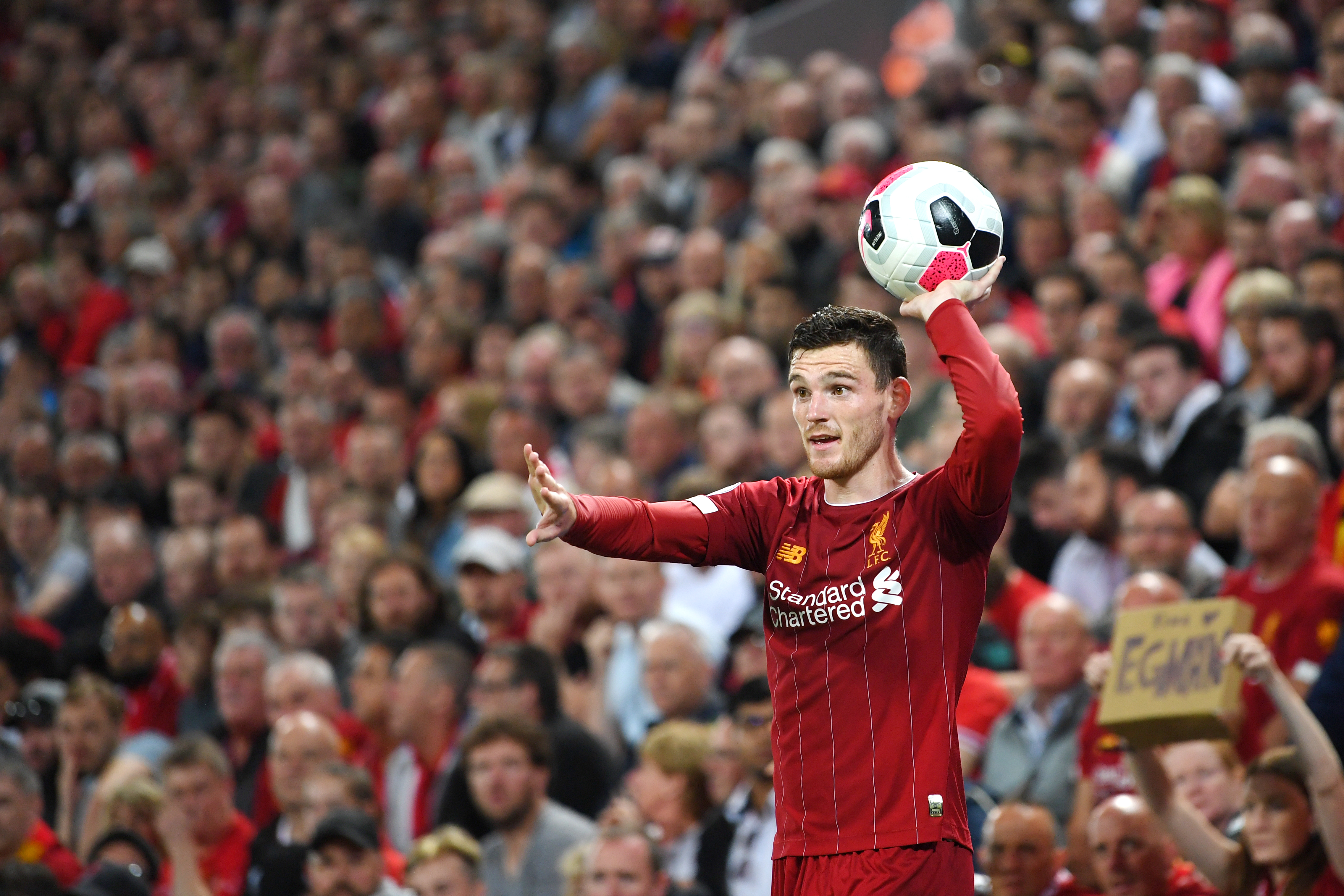 Robertson should be fit to start against Everton. (Photo by Michael Regan/Getty Images)