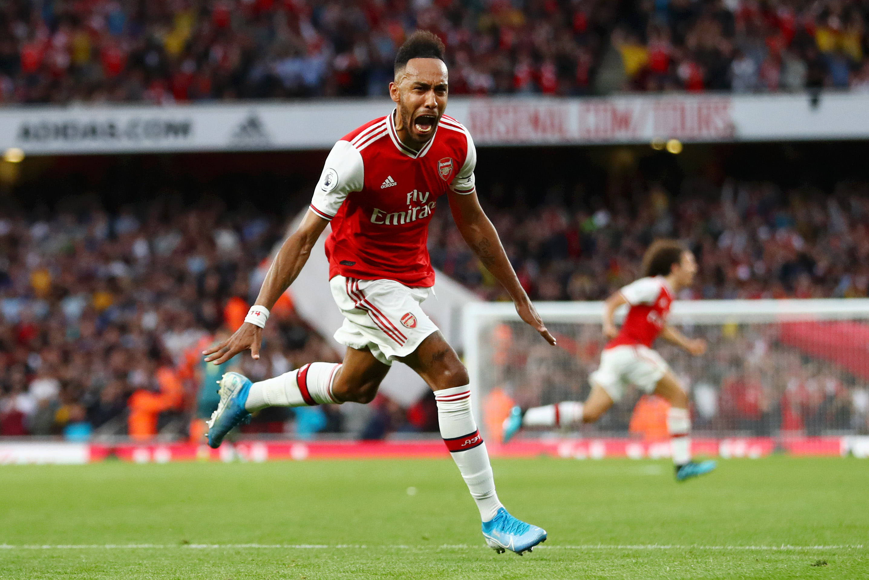 Will Aubameyang be celebrating winning the Golden Boot for a second time on Sunday? (Photo by Michael Steele/Getty Images)