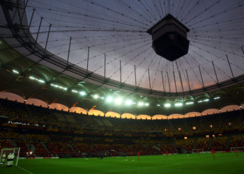 BUCHAREST, ROMANIA - MAY 08:  A general view during the Athletic Bilbao training session ahead of the UEFA Europa League Final between Atletico Madrid and Athletic Bilbao at the National Arena on May 8, 2012 in Bucharest, Romania.  (Photo by Alex Grimm/Getty Images)