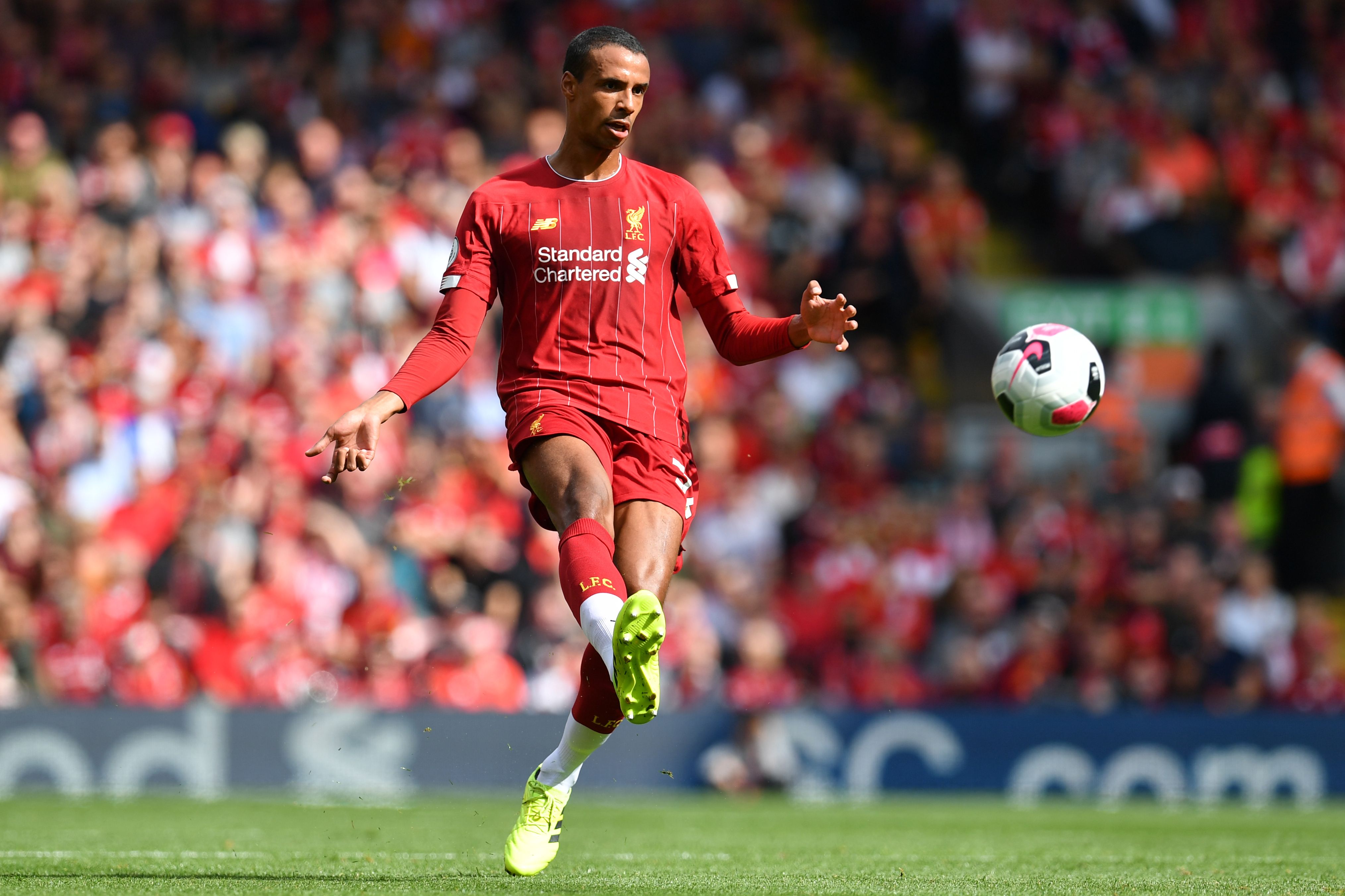 Joel Matip will be in contention to feature. (Photo by Paul Ellis/AFP/Getty Images)