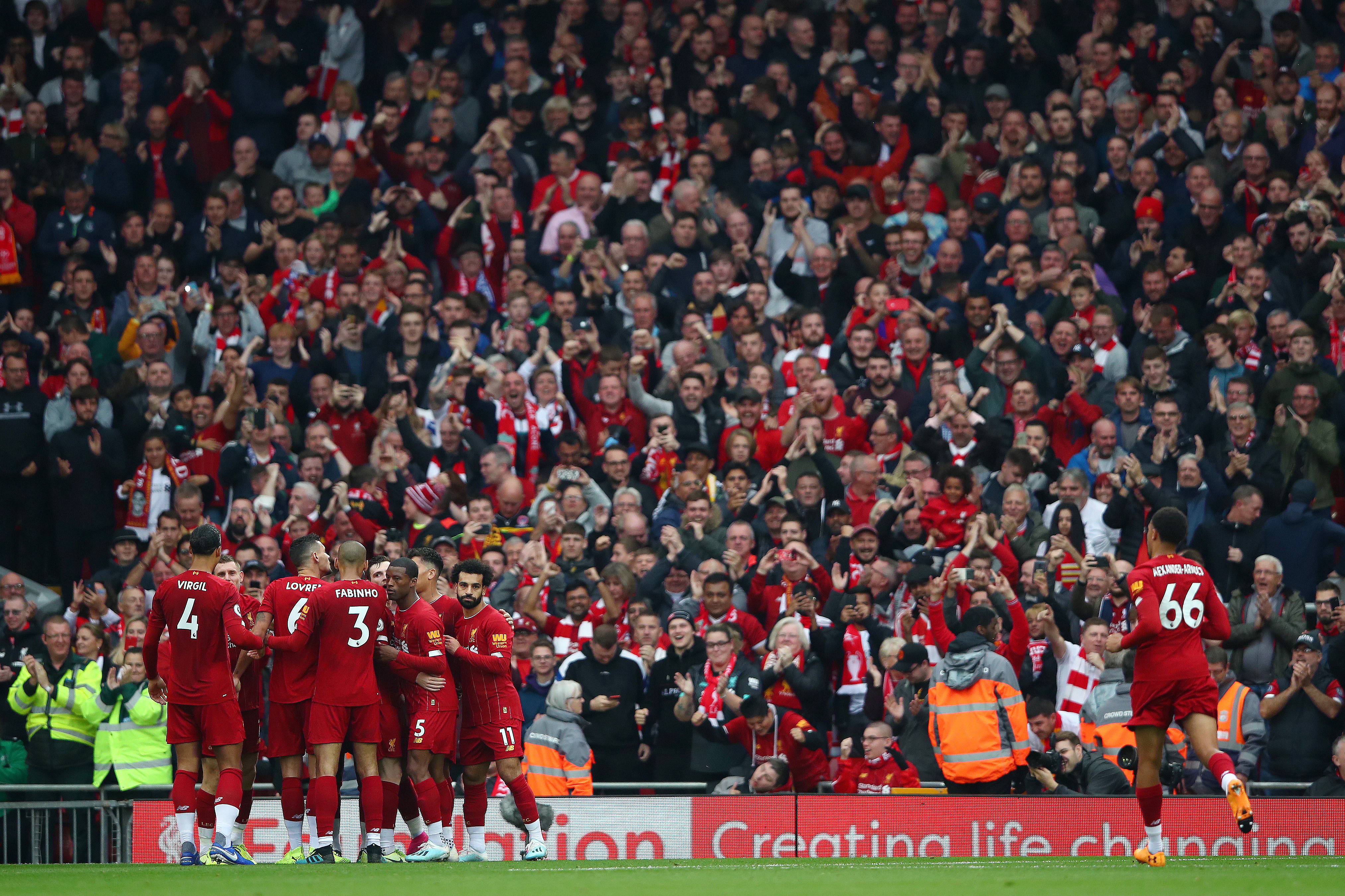The Enfield rings with the sound YNWA. (Photo by Clive Brunskill/Getty Images)