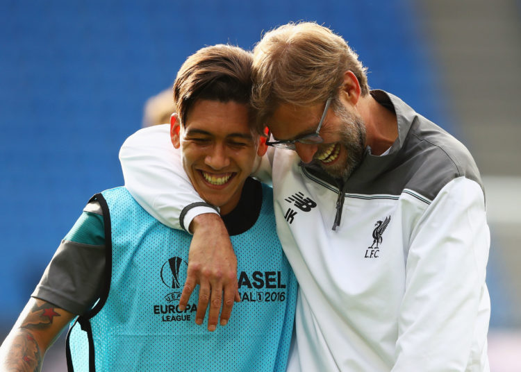 Jurgen Klopp transformed Firmino at Liverpool. (Photo by Michael Steele/Getty Images)