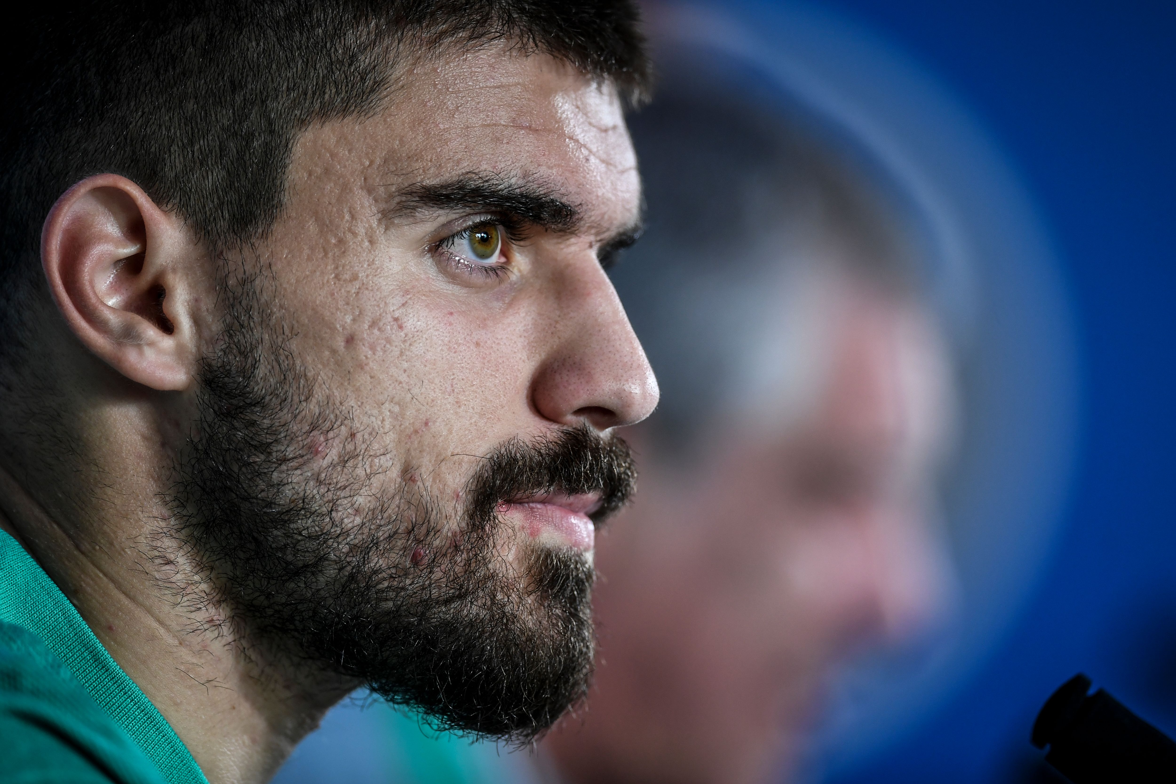Portugal's midfielder Ruben Neves gives a press conference at Algarve stadium in Faro on November 13, 2019, on the eve of UEFA Euro 2020 Qualifiers match, Group B, between Portugal and Lithuania. (Photo by PATRICIA DE MELO MOREIRA / AFP) (Photo by PATRICIA DE MELO MOREIRA/AFP via Getty Images)