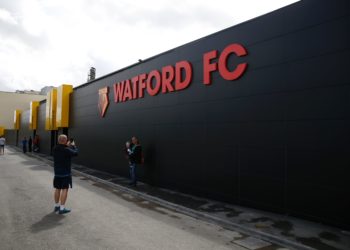 A picture shows the exterior of Watford's Vicarage Road Stadium in Watford, north of London on August 20, 2016 ahead of the English Premier League football match between Watford and Chelsea. / AFP / Ian Kington / RESTRICTED TO EDITORIAL USE. No use with unauthorized audio, video, data, fixture lists, club/league logos or 'live' services. Online in-match use limited to 75 images, no video emulation. No use in betting, games or single club/league/player publications.  /         (Photo credit should read IAN KINGTON/AFP via Getty Images)