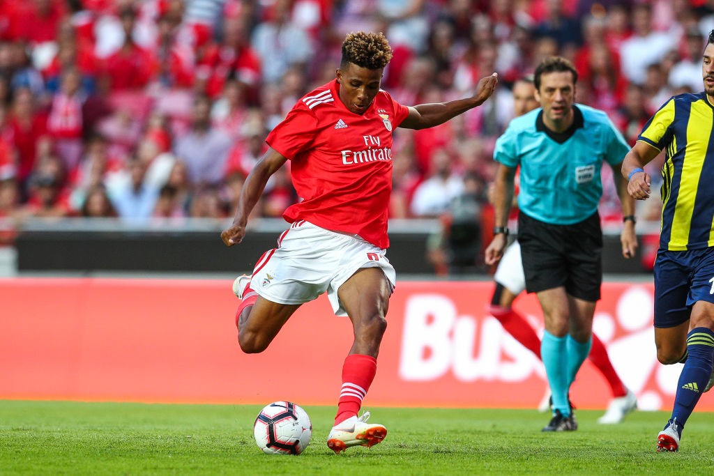 LISBON, PORTUGAL - AUGUST 07:Gedson Fernandes of SL Benfica during the match between SL Benfica and Fenerbache SK for UEFA Champions League Qualifier at Estadio da Luz on August 7, 2018 in Lisbon, Portugal. (Photo by Carlos Rodrigues/Getty Images)