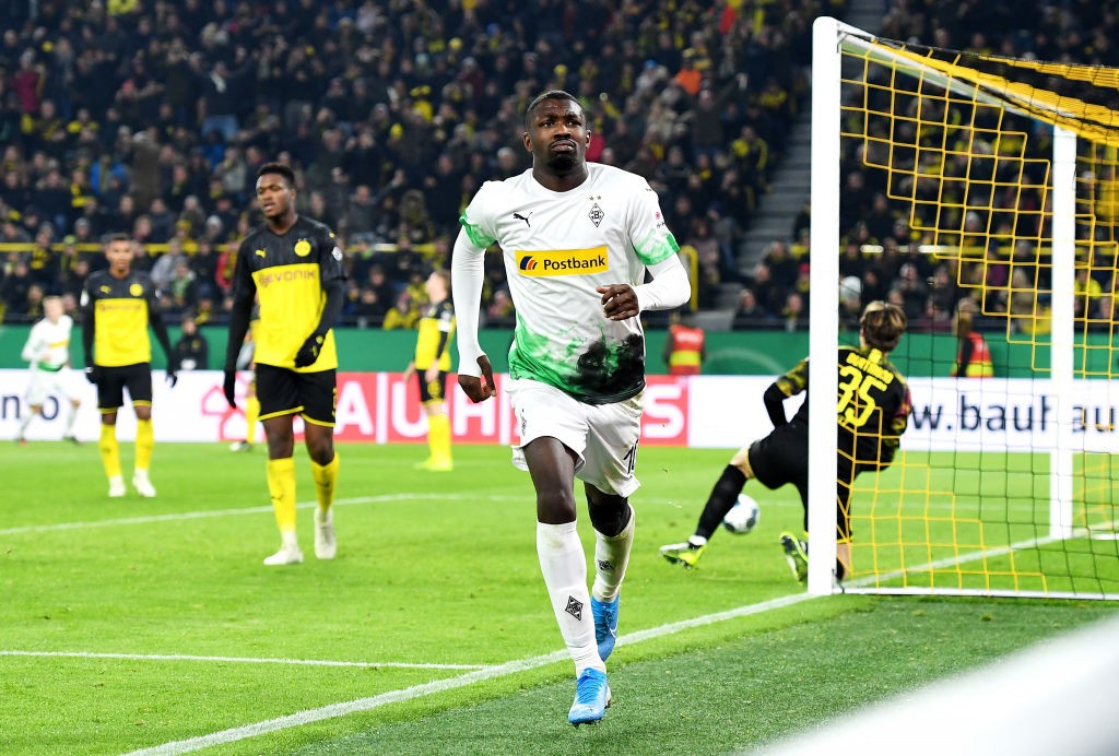 Will Marcus Thuram complete a move to Newcastle? (Photo by Jörg Schüler/Bongarts/Getty Images)