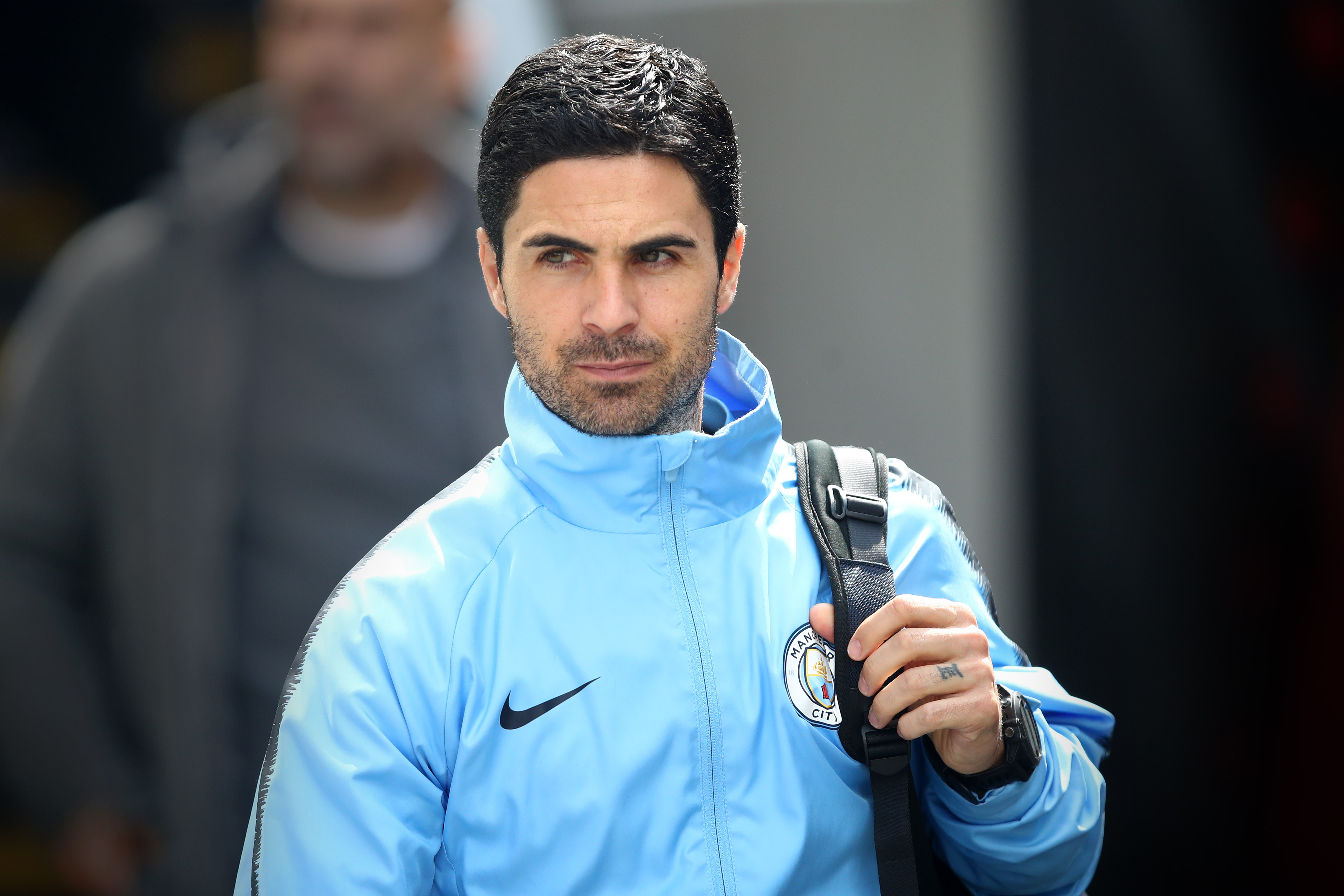 LONDON, ENGLAND - APRIL 14:  Mikel Arteta assistant manager of Manchester City arrives prior to the Premier League match between Crystal Palace and Manchester City at Selhurst Park on April 14, 2019 in London, United Kingdom. (Photo by Julian Finney/Getty Images)