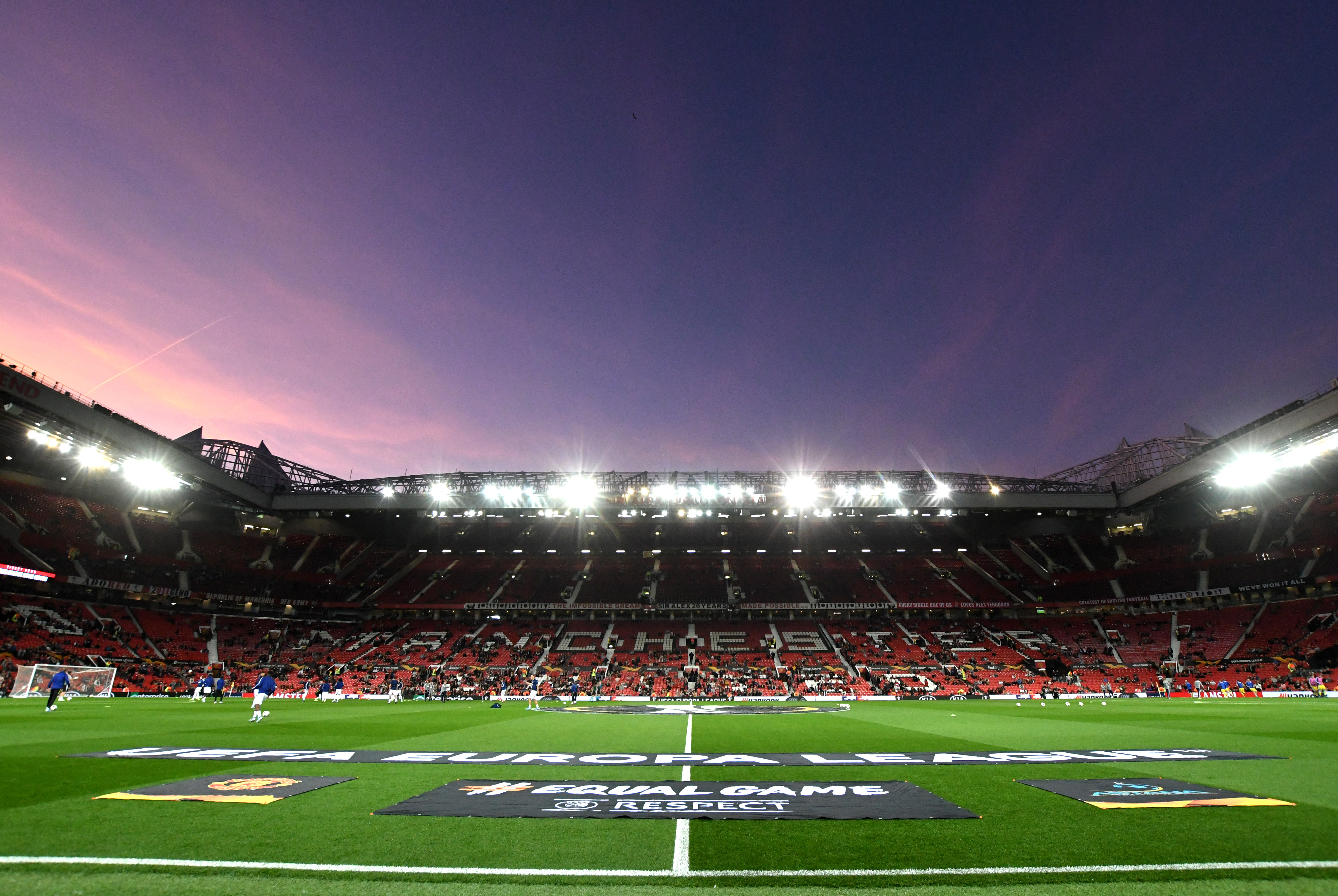 MANCHESTER, ENGLAND - SEPTEMBER 19: General view inside the stadium prior to the UEFA Europa League group L match between Manchester United and FK Astana at Old Trafford on September 19, 2019 in Manchester, United Kingdom. (Photo by George Wood/Getty Images)