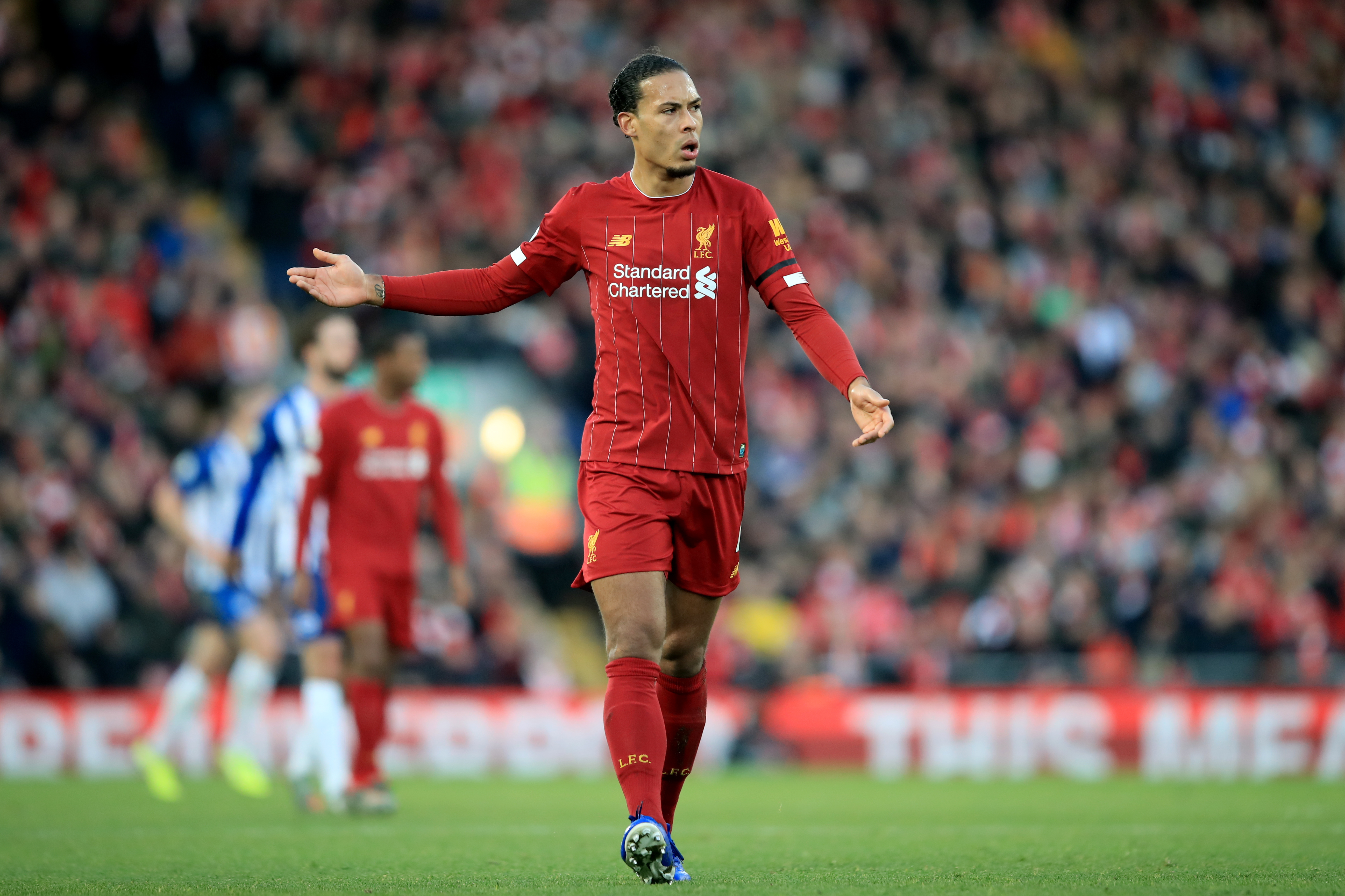 Virgil van Dijk is set for his 100th outing in Liverpool colours. (Photo by Marc Atkins/Getty Images)