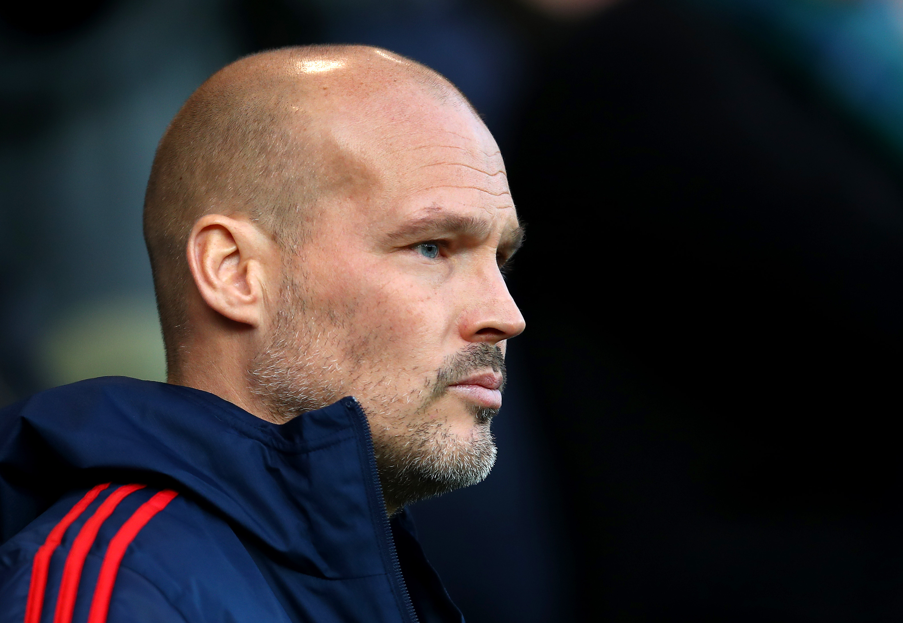 NORWICH, ENGLAND - DECEMBER 01: Interim Manager of Arsenal, Freddie Ljungberg looks on during the Premier League match between Norwich City and Arsenal FC at Carrow Road on December 01, 2019 in Norwich, United Kingdom. (Photo by Julian Finney/Getty Images)